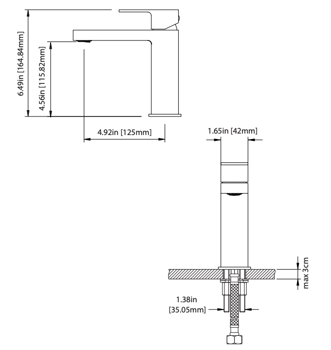 Vanderloc Single Hole Bathroom Faucet