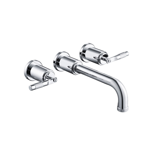 Two Handle Wall Mounted Bathroom Faucet