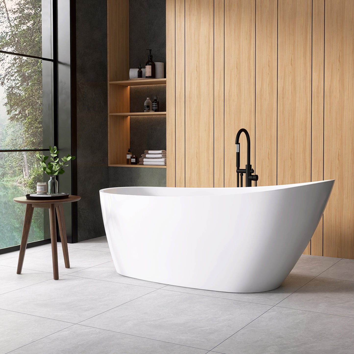 Vinnova, Lahore 59.1" x 29.1" Soaking Bathtub