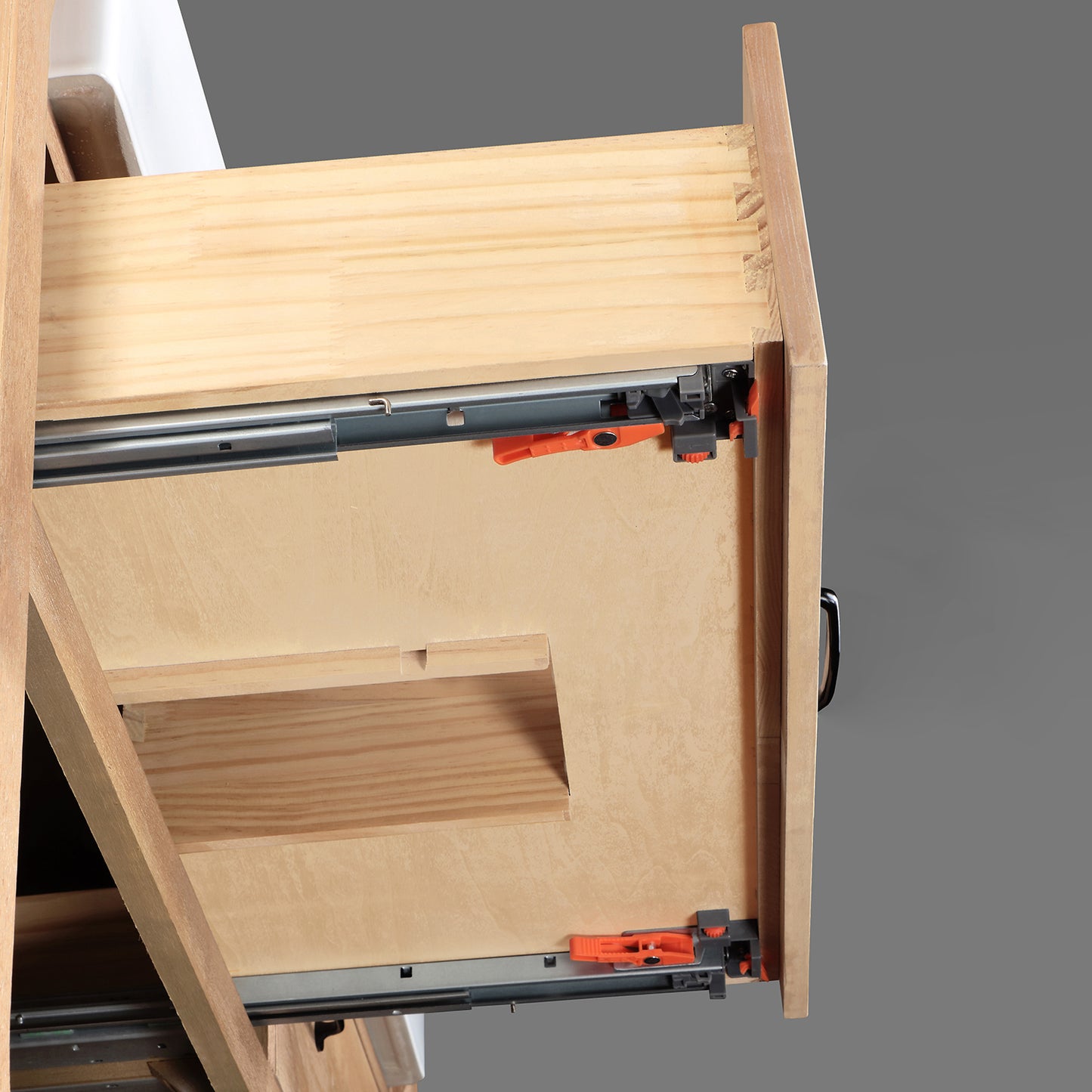 Vinnova, Villareal 60" Single Bath Vanity in Weathered Pine with Composite Stone Top in White, White Farmhouse Basin and Mirror