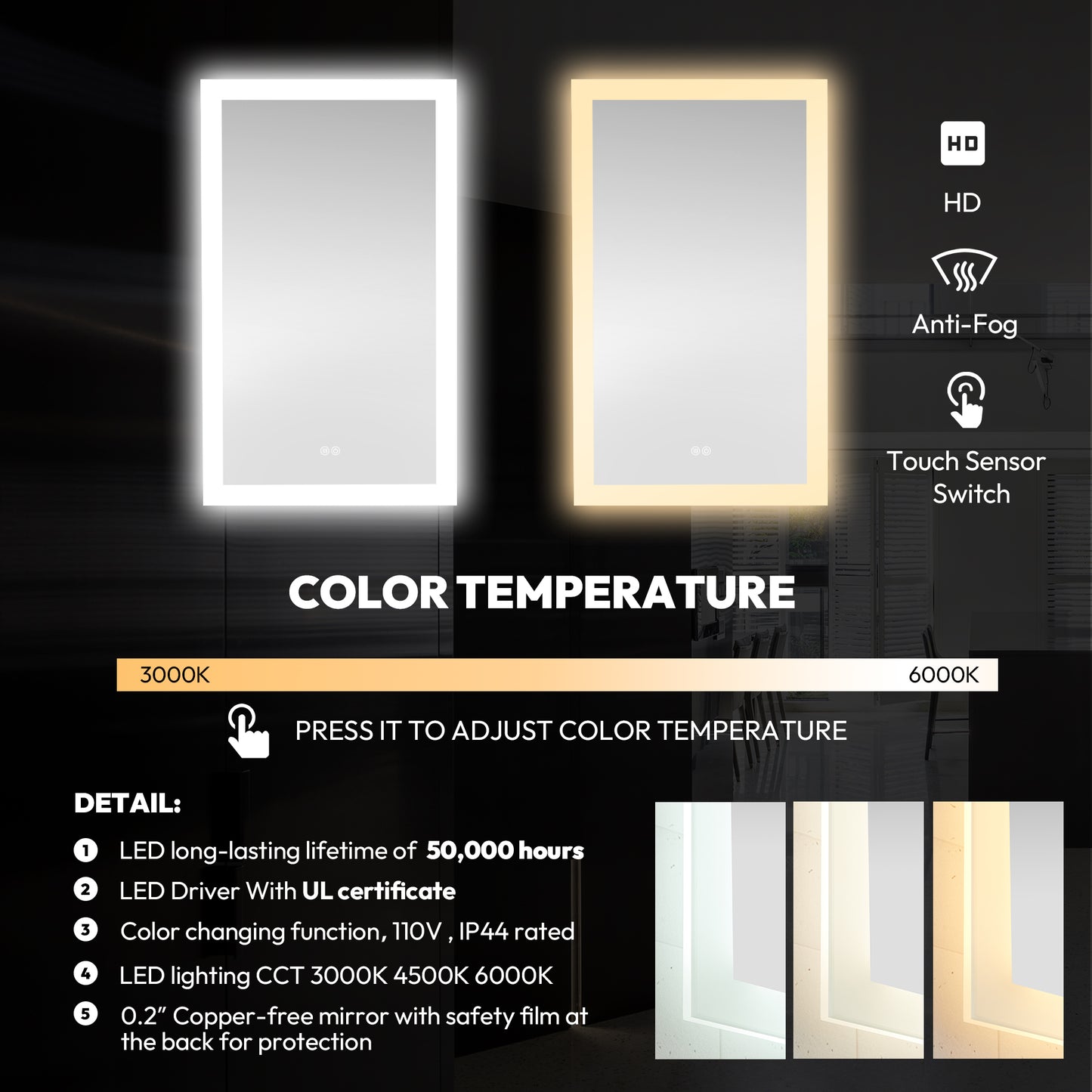 Vinnova, Huesca 84" Double Sink Bath Vanity in North American Oak with White Composite Integral Square Sink Top and Mirror