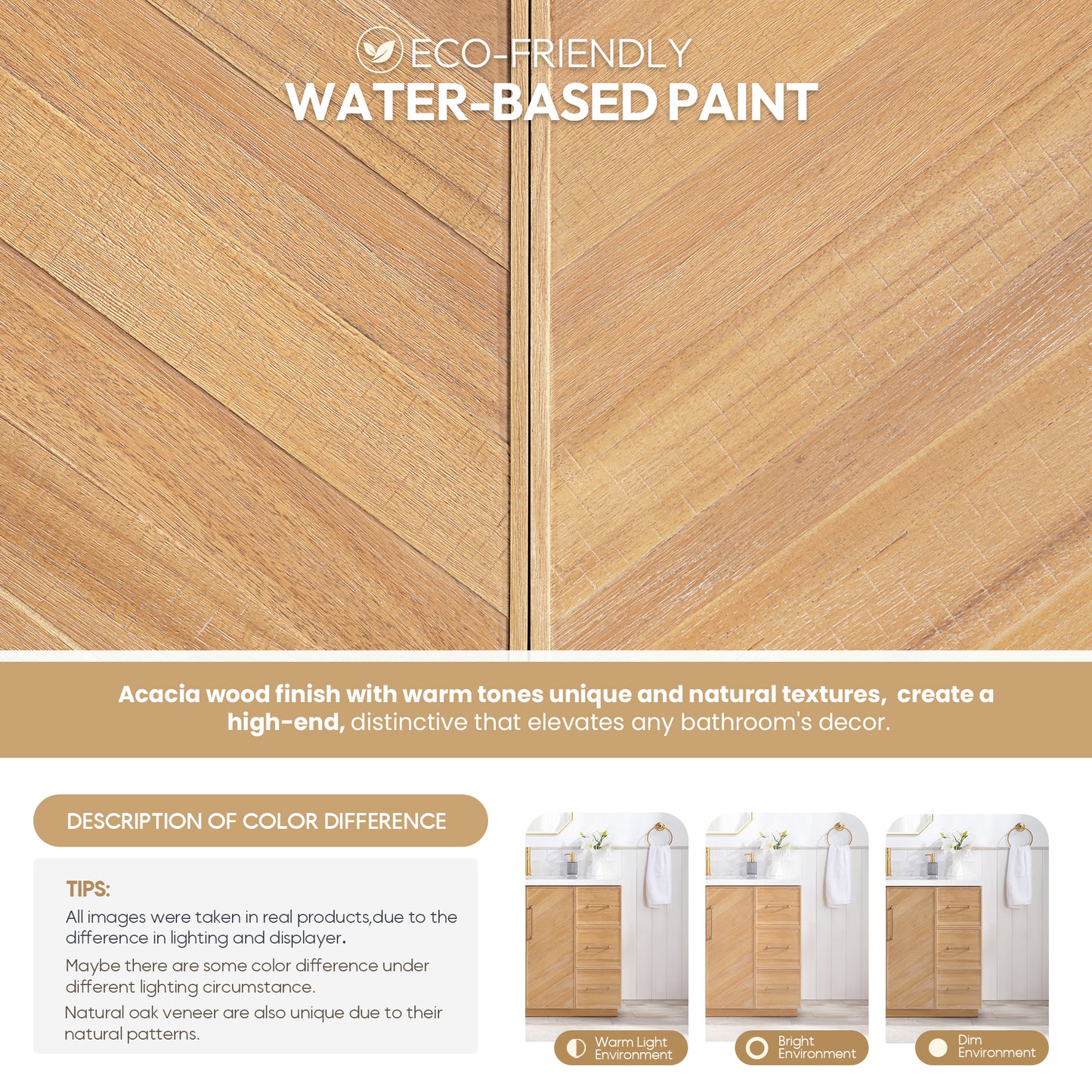 Vinnova, Karachi 72" Double Sink Bath Vanity in Acacia Classic Gray with White Grain Composite Stone Top