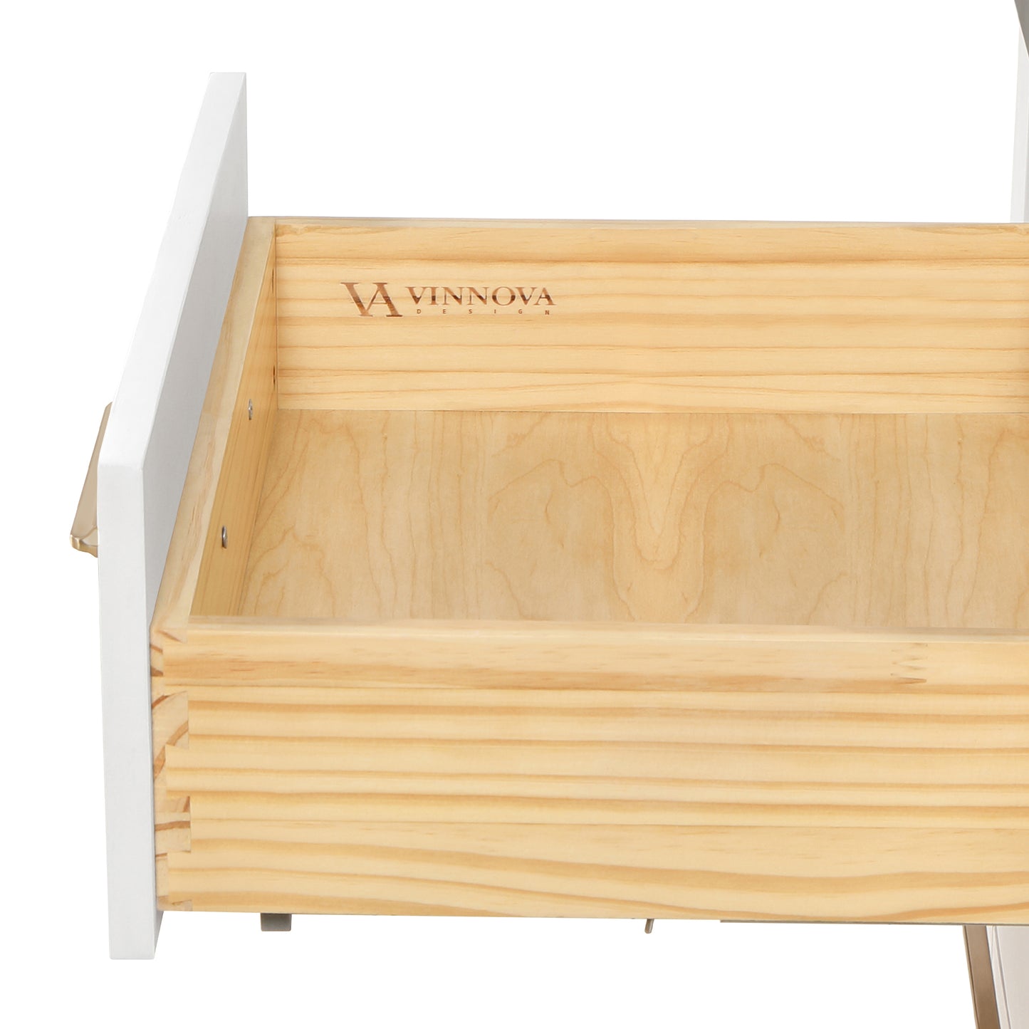 Vinnova, León 22in. Washed White Storage Cabinet for Bathroom, Kitchen and Living Room