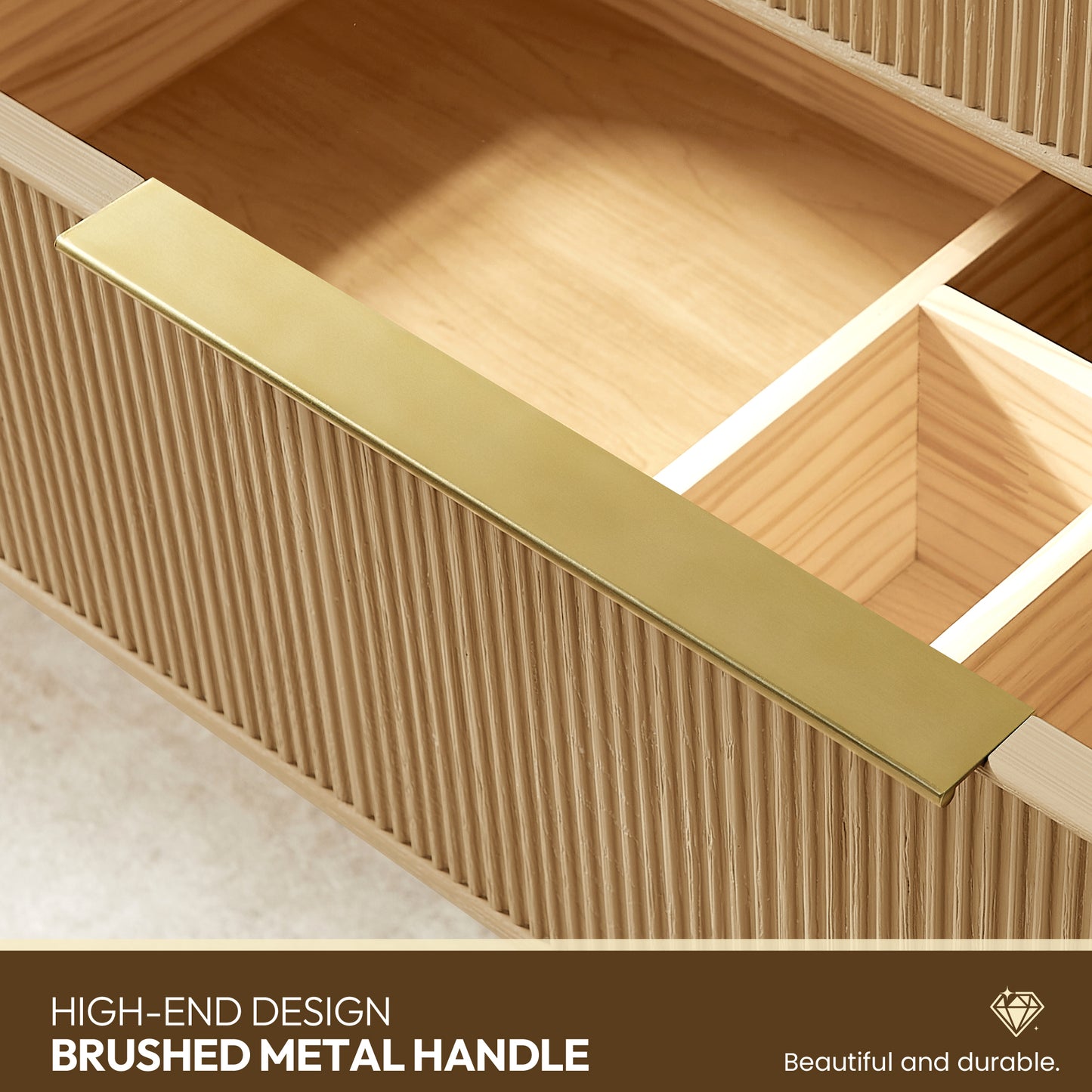 Vinnova, Hohhot 36" Free-standing Single Bath Vanity in Washed Ash Grey with White Integrated Stone Sink Top