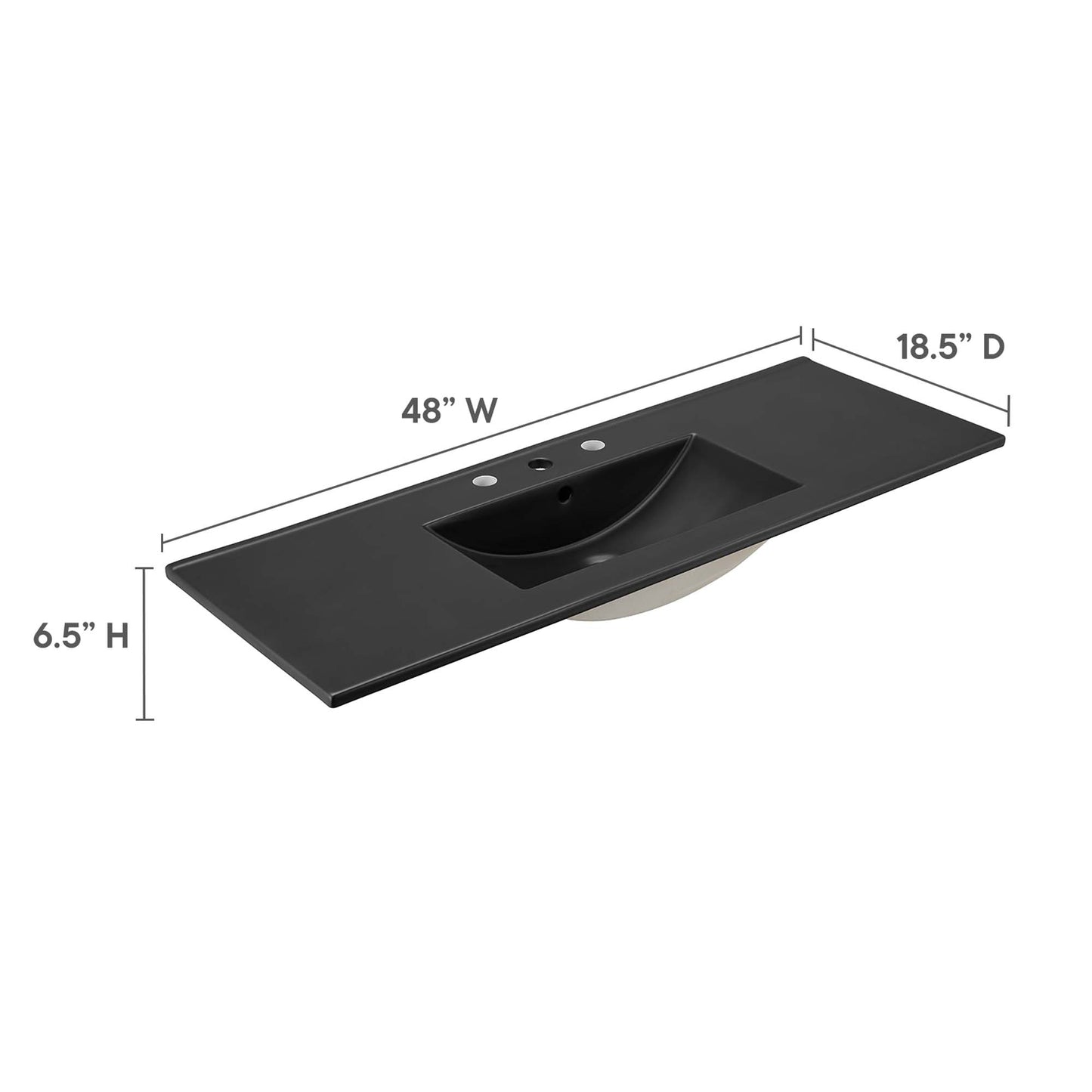 Modway, Cayman 48" Single Basin Bathroom Sink