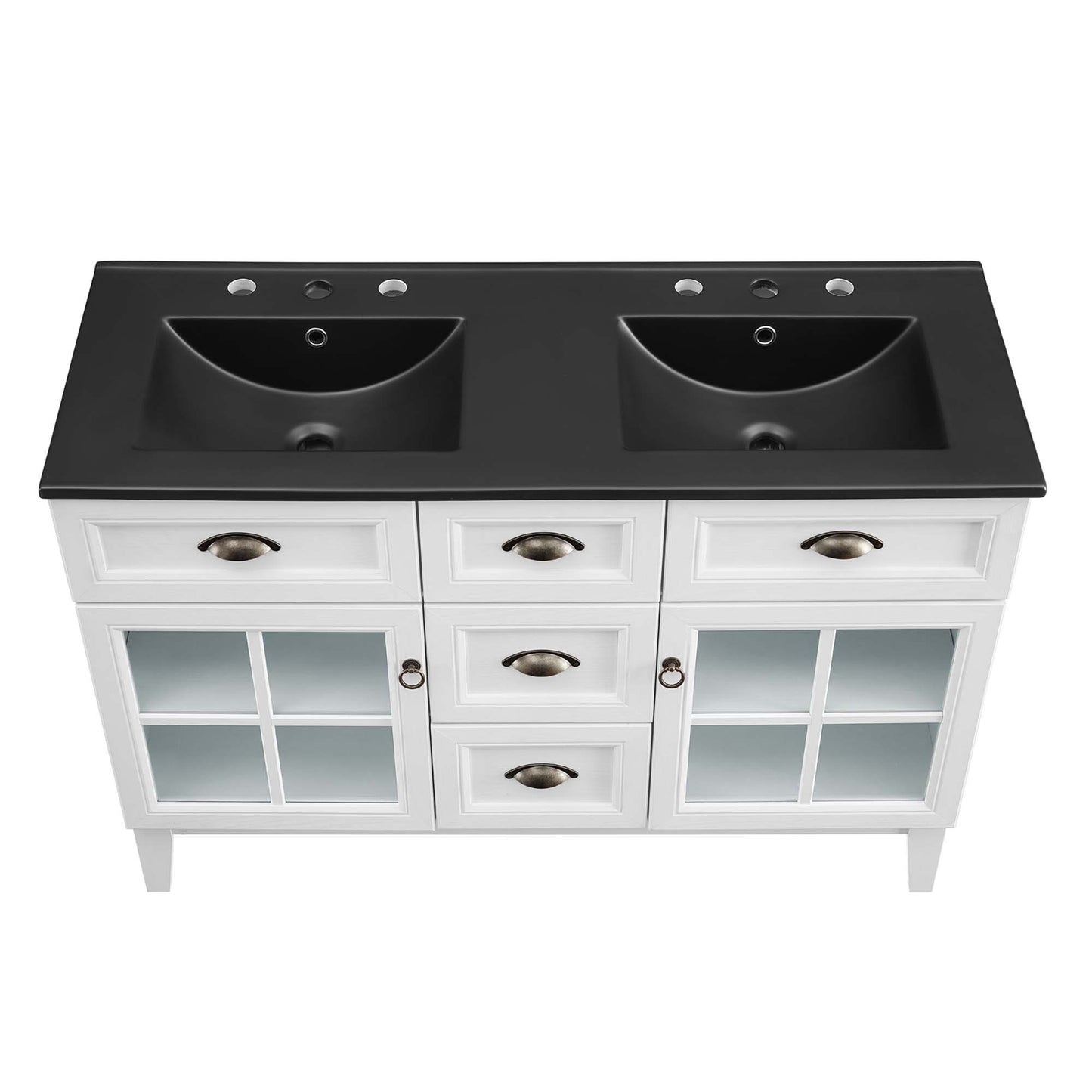 Isle 48" Double Bathroom Vanity Cabinet by Modway