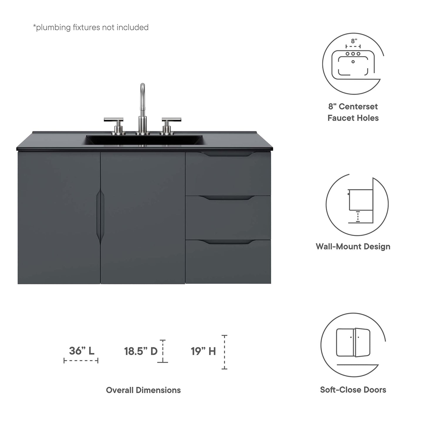 Modway, Vitality 36" Bathroom Vanity