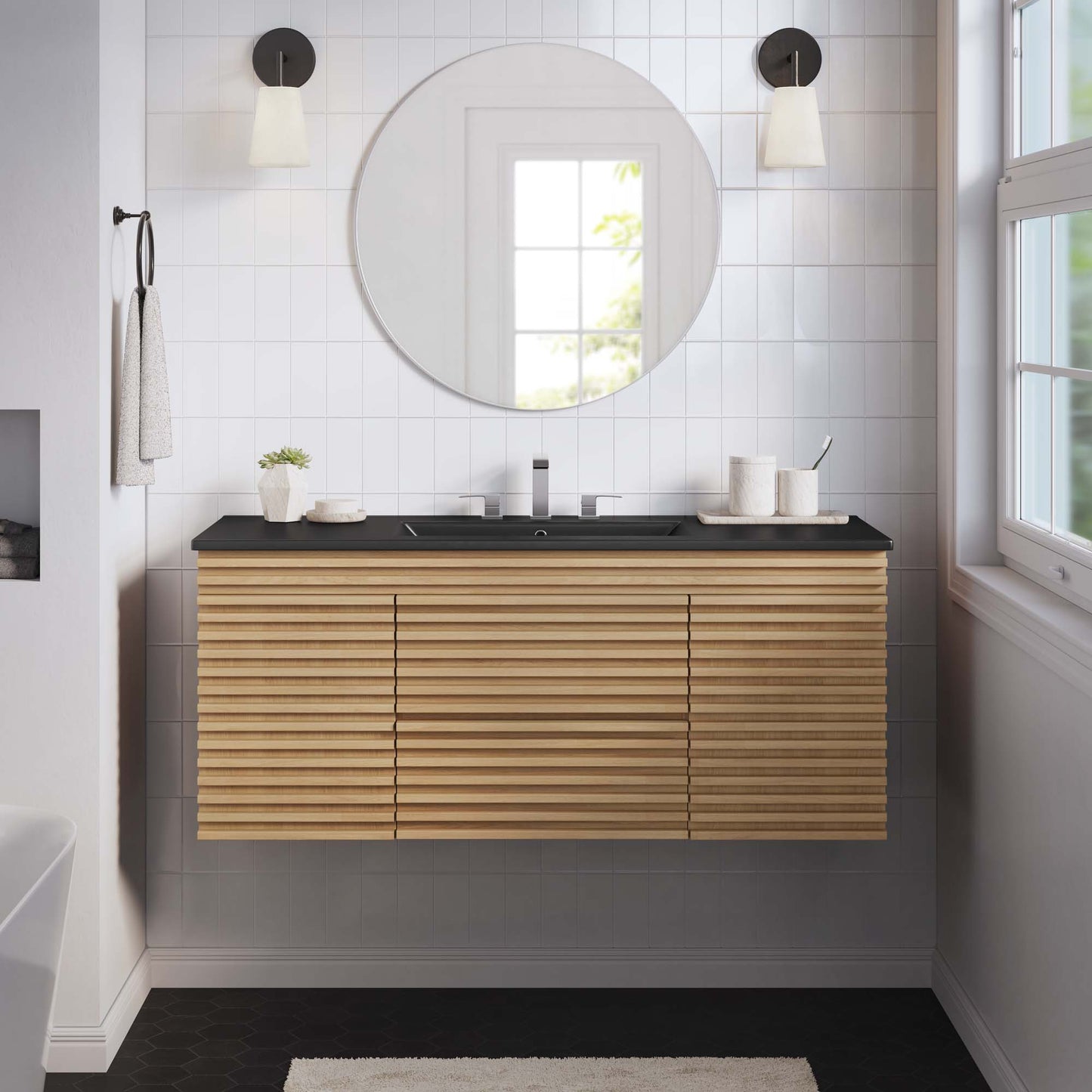 Modway, Render 48" Wall-Mount Bathroom Vanity