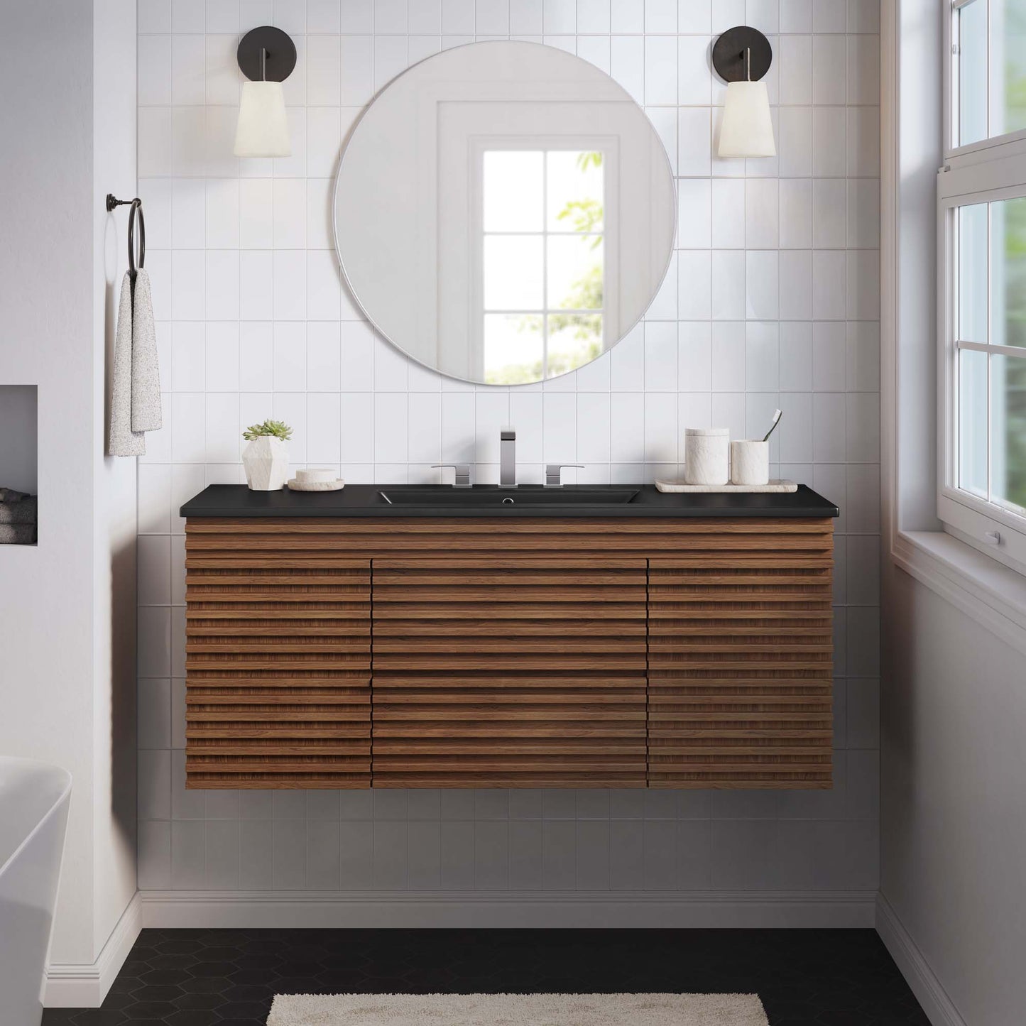 Modway, Render 48" Wall-Mount Bathroom Vanity