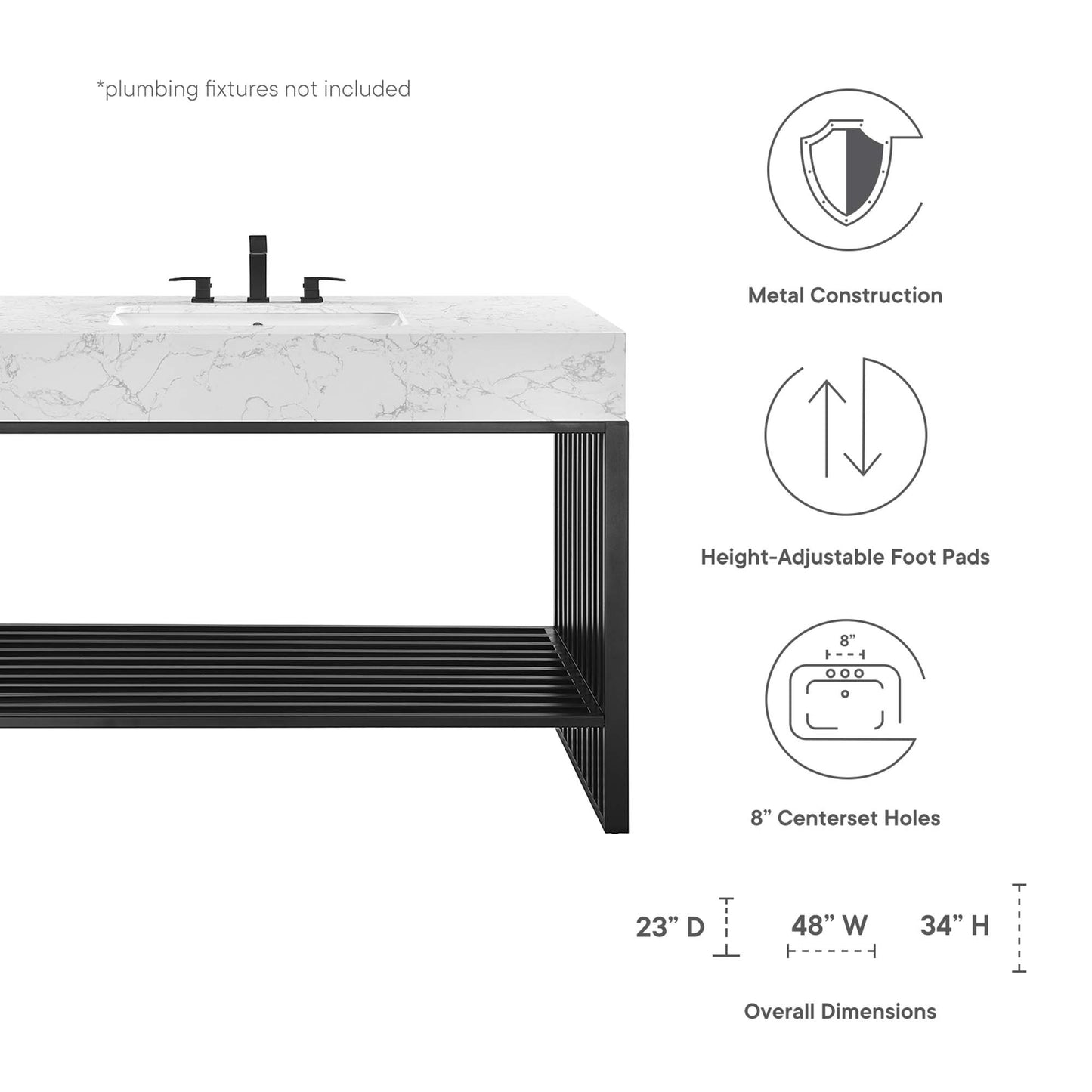 Modway, Gridiron 48" Bathroom Vanity