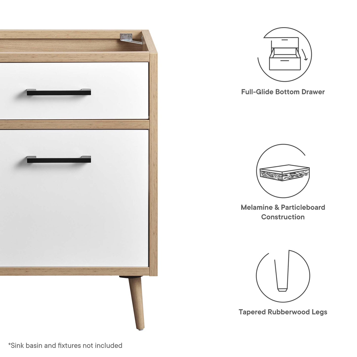 Modway, Maverick 24" Bathroom Vanity Cabinet Sink Basin Not Included