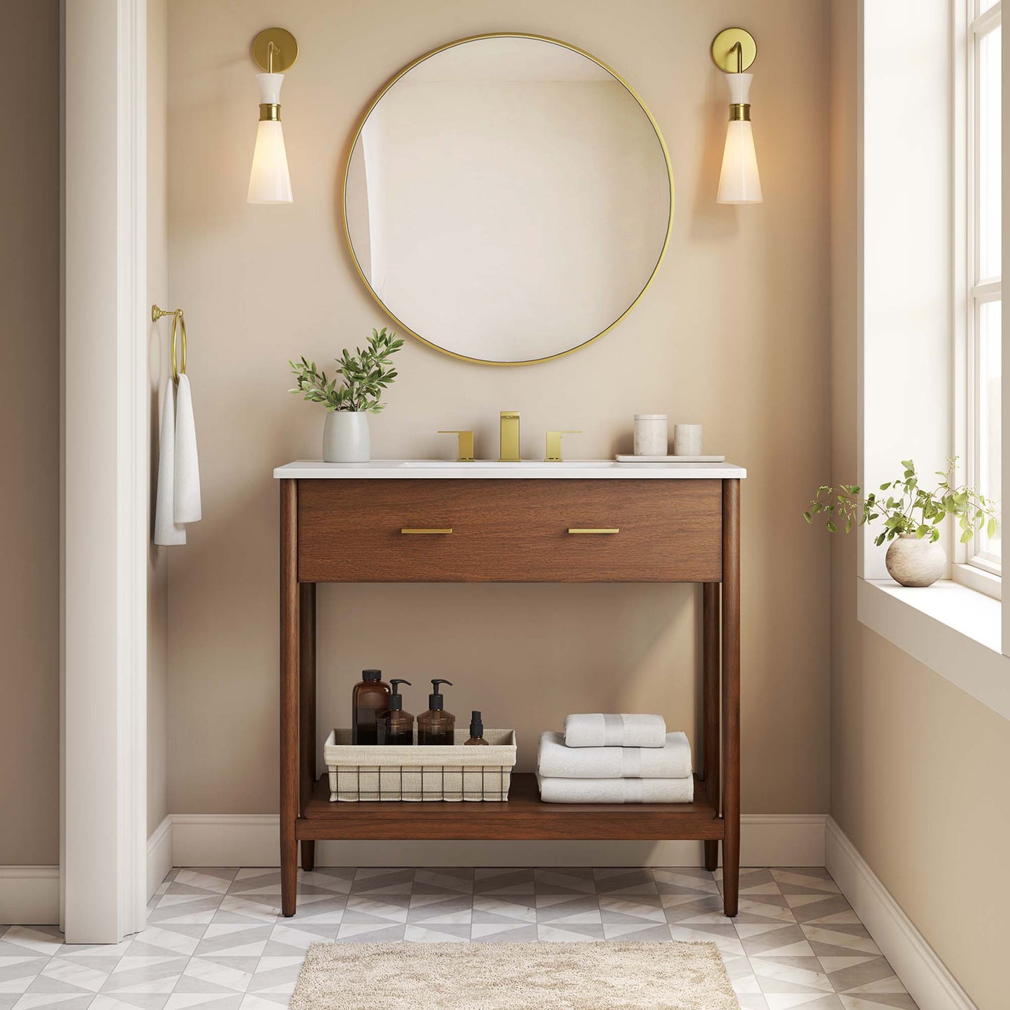 Modway, Zaire 36" Bathroom Vanity Cabinet (Sink Basin Not Included)
