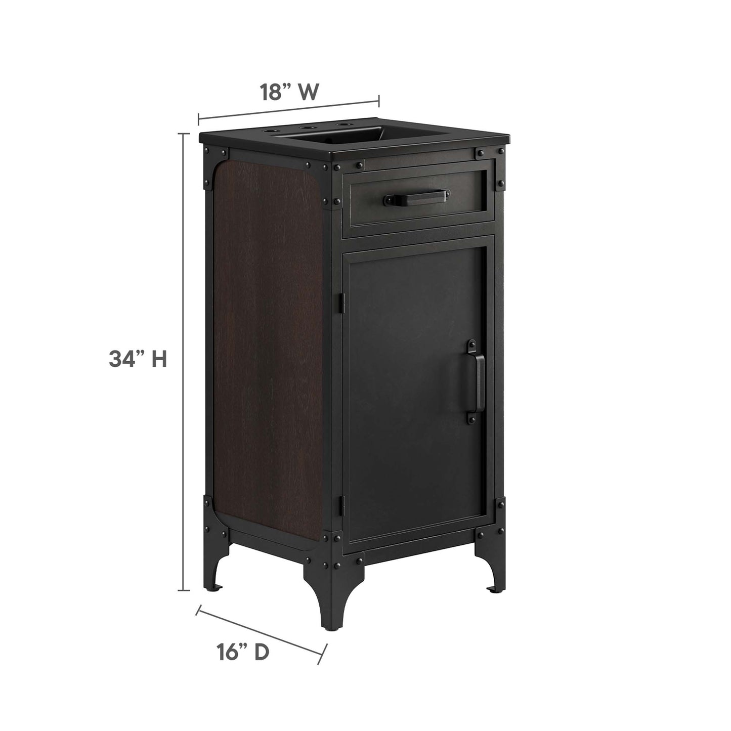 Modway, Steamforge 18" Bathroom Vanity