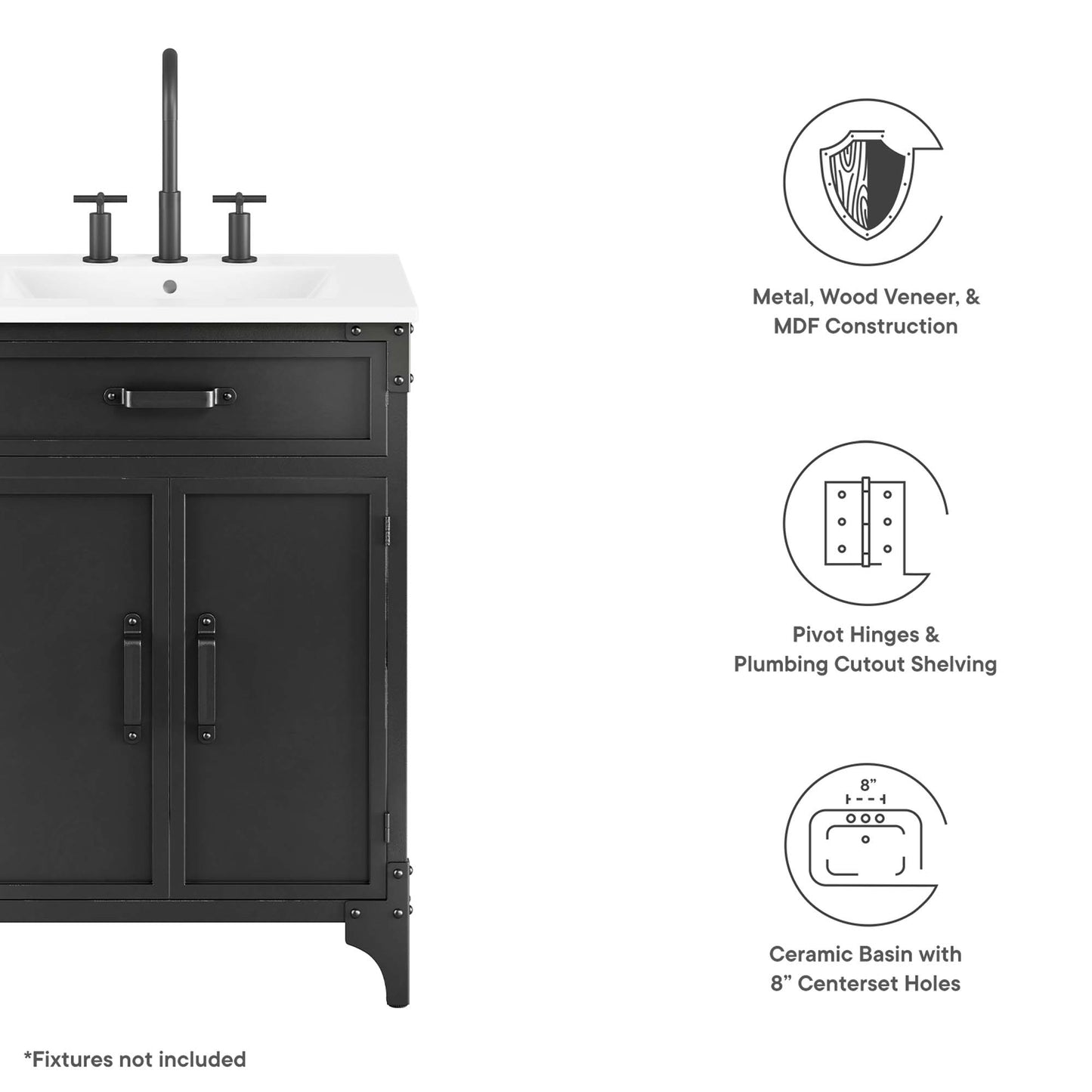 Modway, Steamforge 24" Bathroom Vanity
