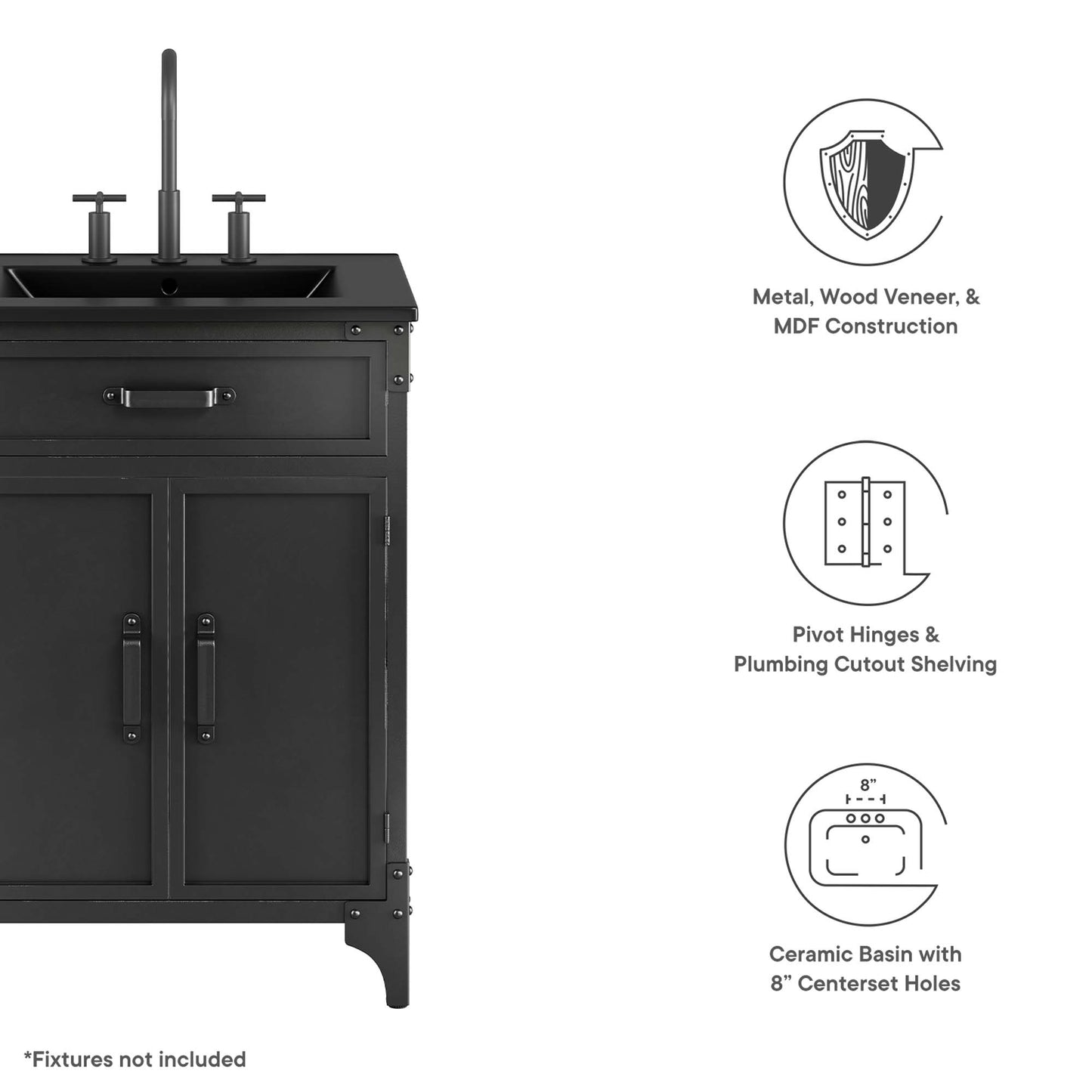 Modway, Steamforge 24" Bathroom Vanity