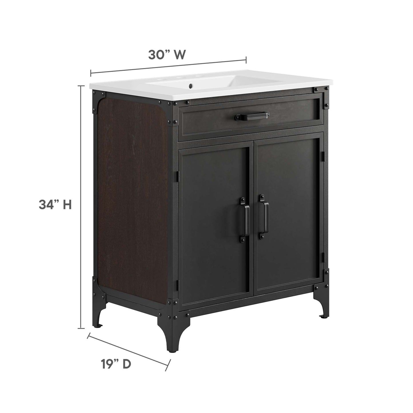 Modway, Steamforge 30" Bathroom Vanity
