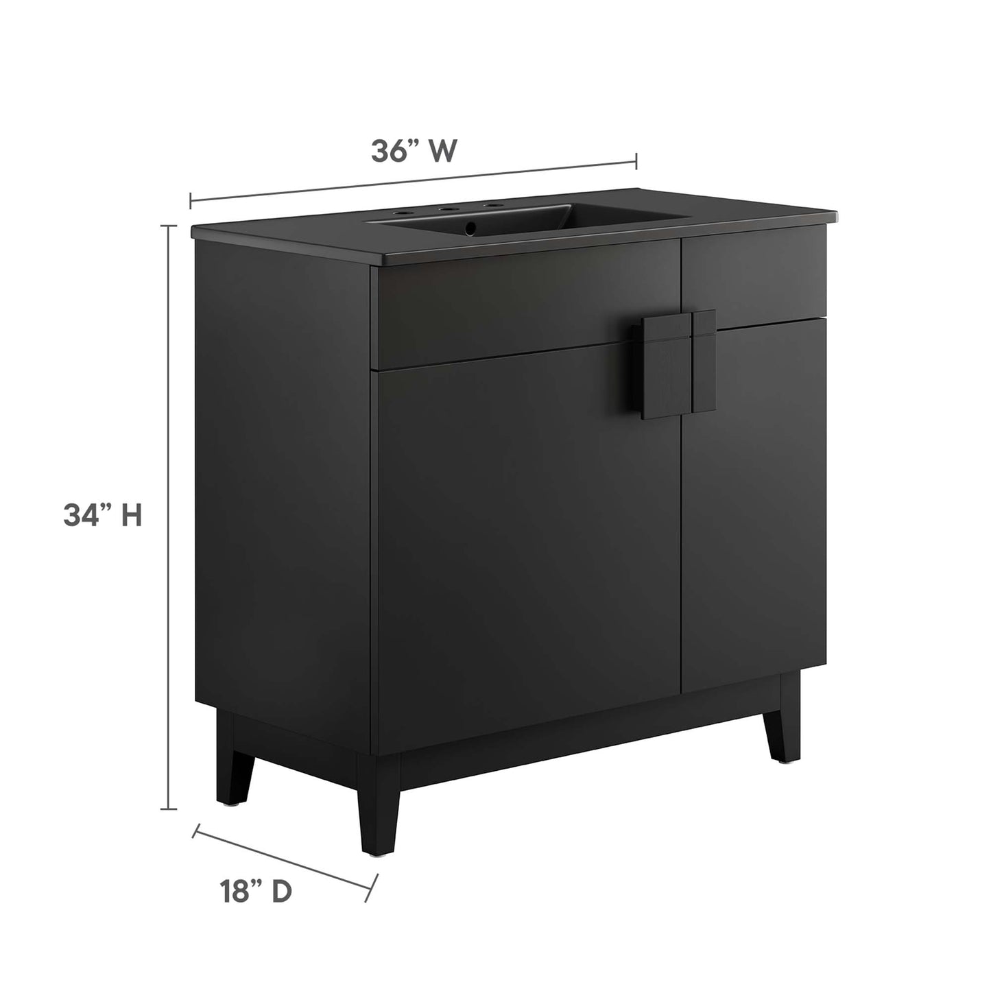 Modway, Miles 36” Bathroom Vanity