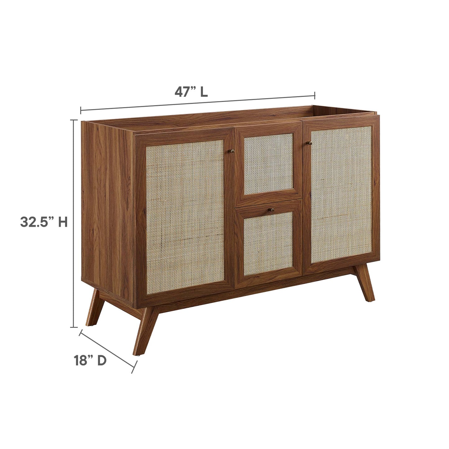Modway, Soma 48” Single or Double Sink Compatible Bathroom Vanity Cabinet (Sink Basin Not Included)