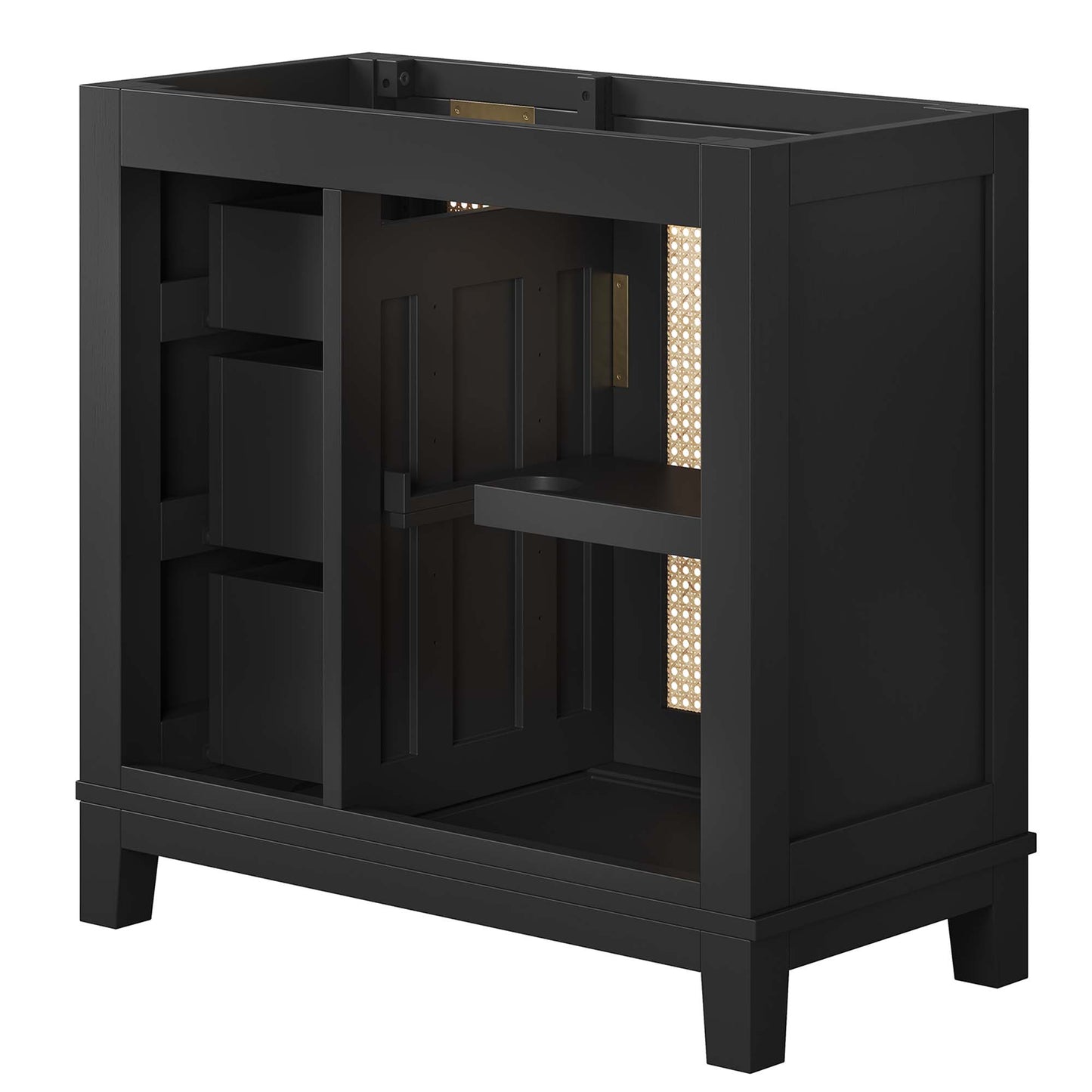 Modway, Dixie 36” Solid Wood Bathroom Vanity Cabinet (Sink Basin Not Included)
