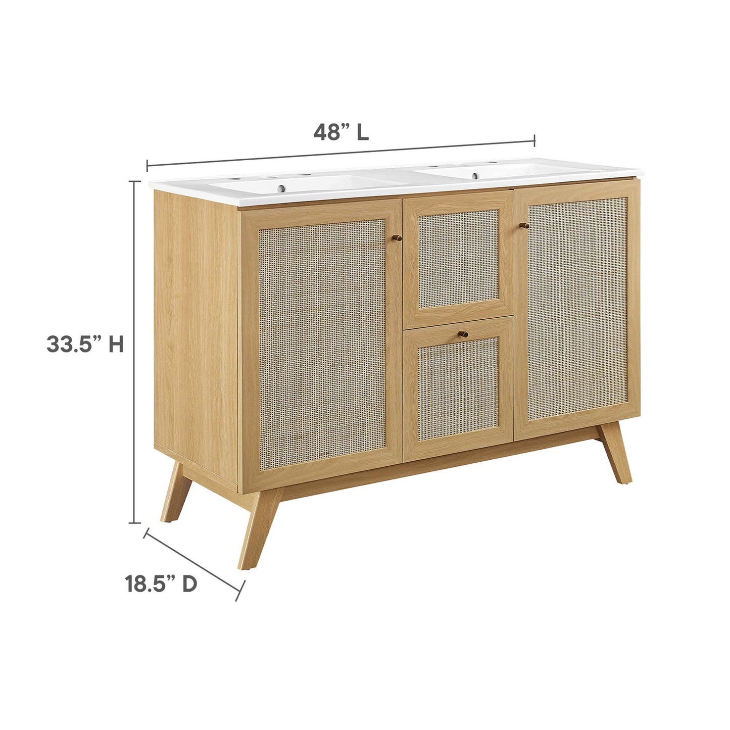 Modway, Soma 48” Double Sink Bathroom Vanity