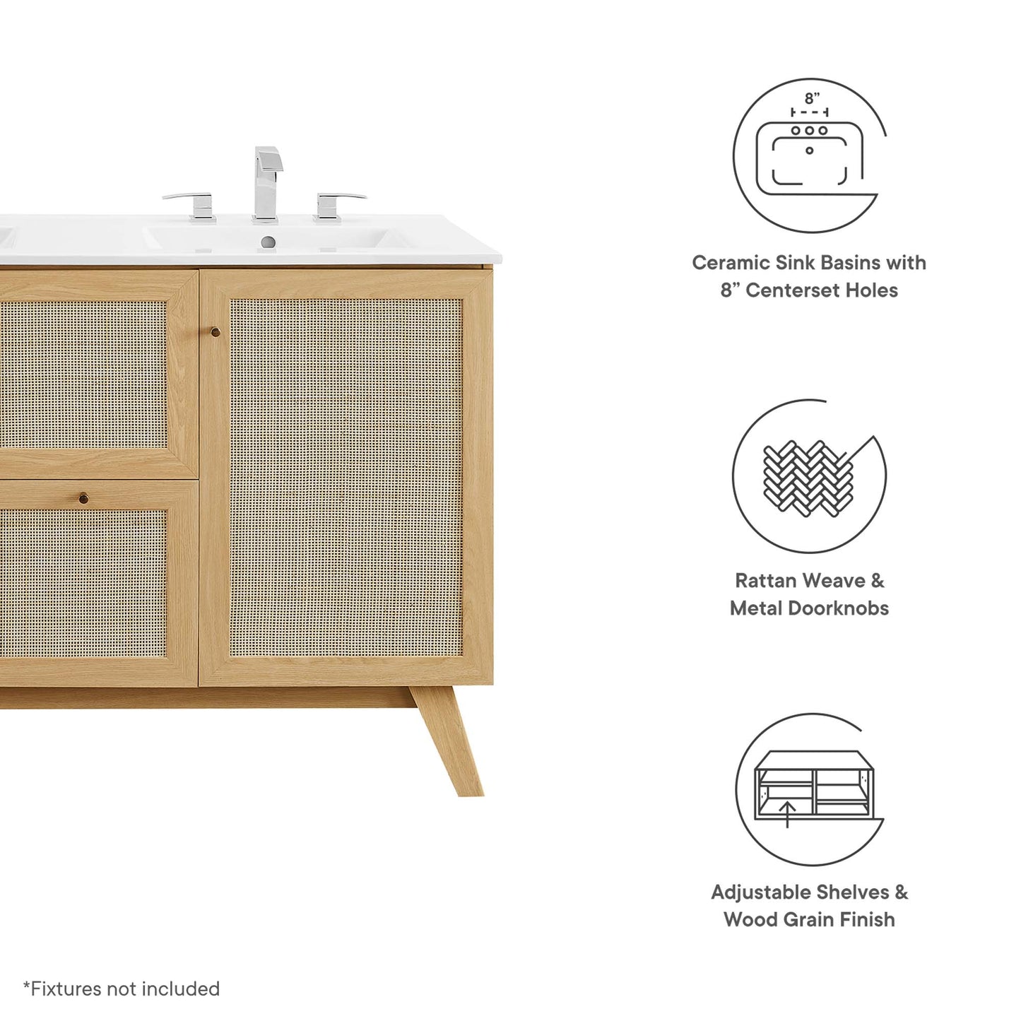 Modway, Soma 48” Double Sink Bathroom Vanity