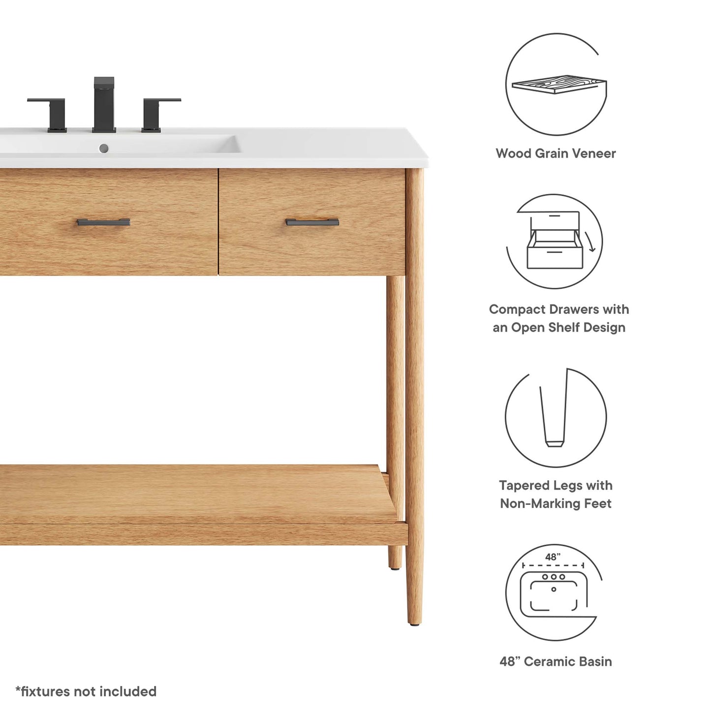 Modway, Zaire 48" Single Sink Bathroom Vanity