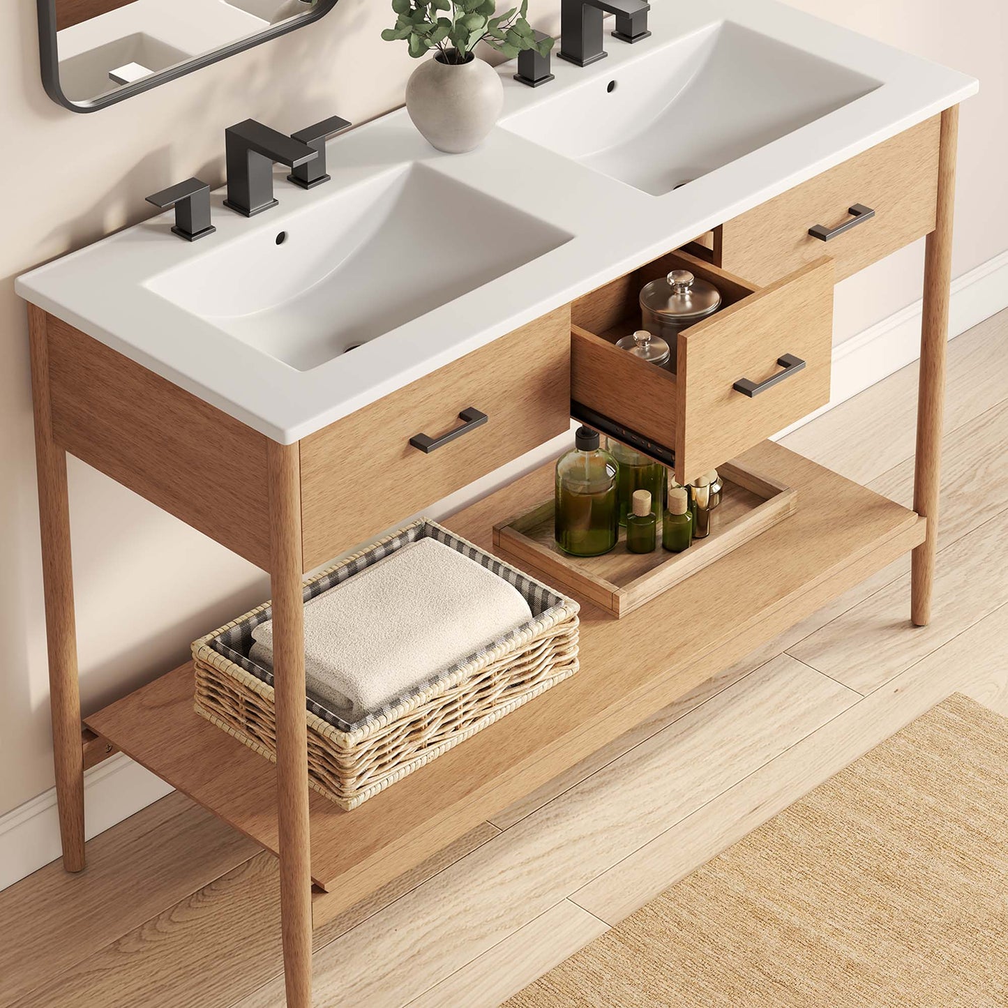 Modway, Zaire 48" Double Sink Bathroom Vanity