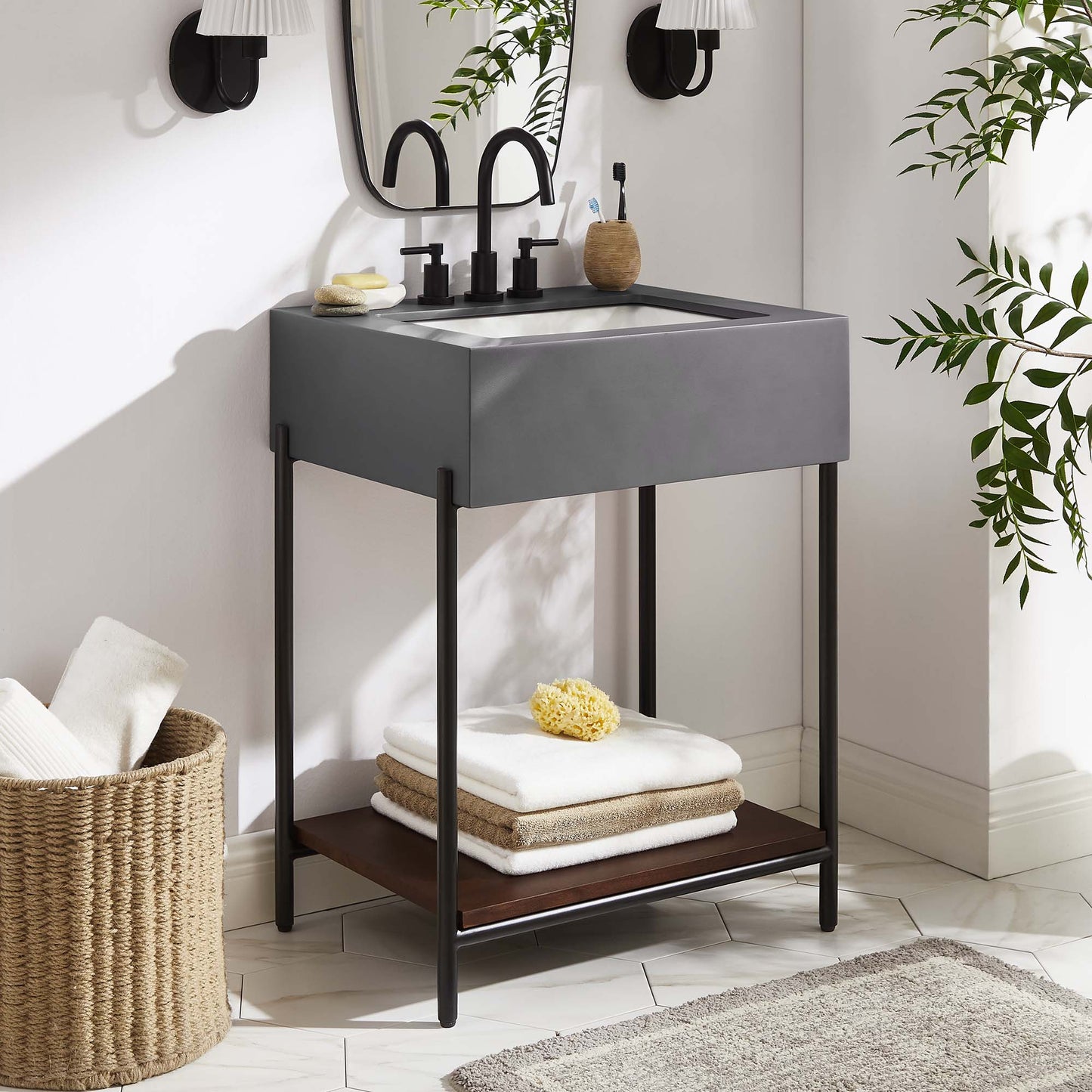 Modway, Etch 24" Bathroom Vanity with Sink