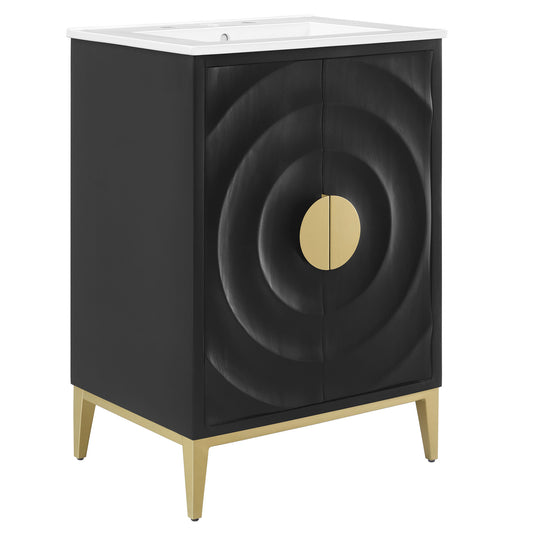 Modway, Beau 24" Wood Bathroom Vanity with Basin