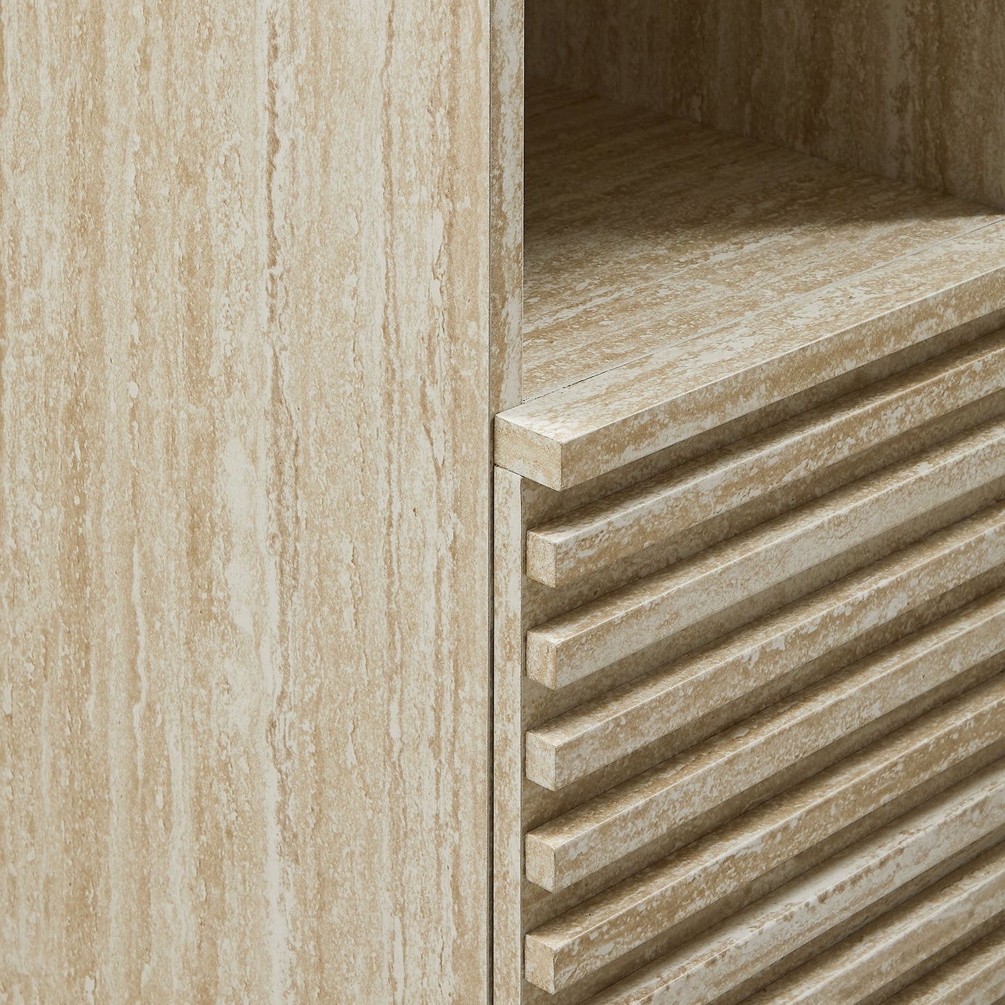 Modway, Render Tall Narrow Faux Travertine Linen Storage Cabinet