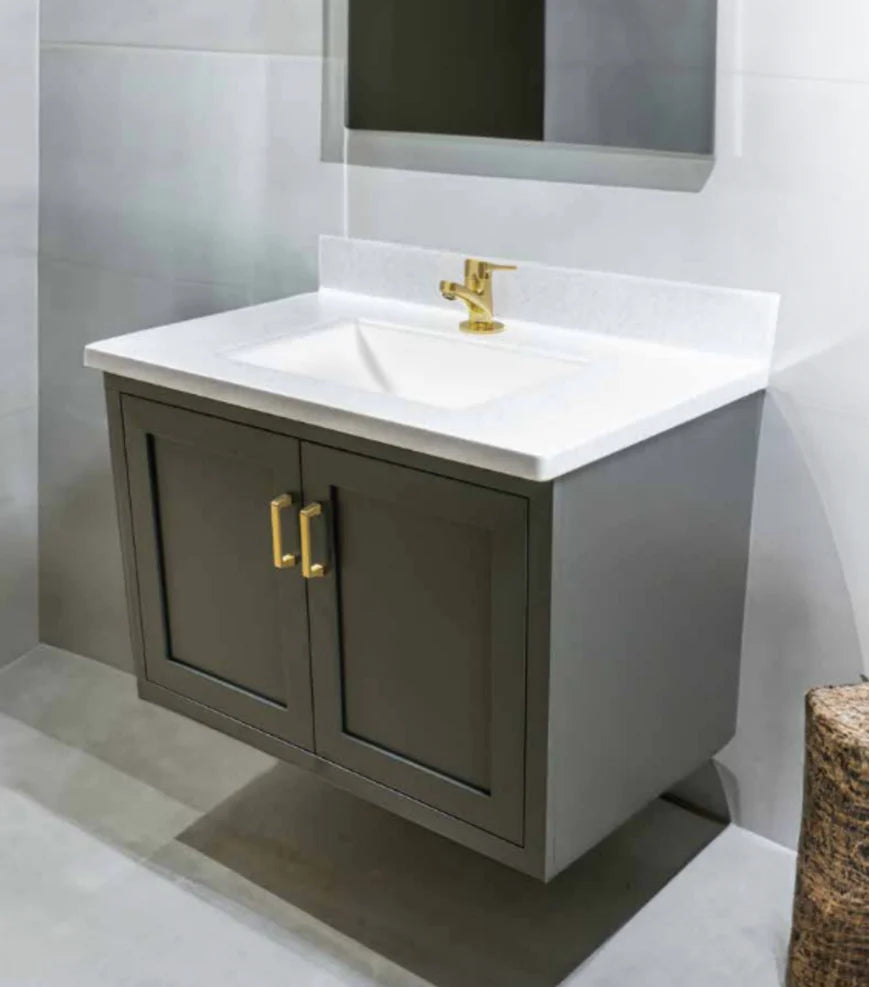 Trusty Wood Floating Inset Bathroom Vanity 30" with Two Doors