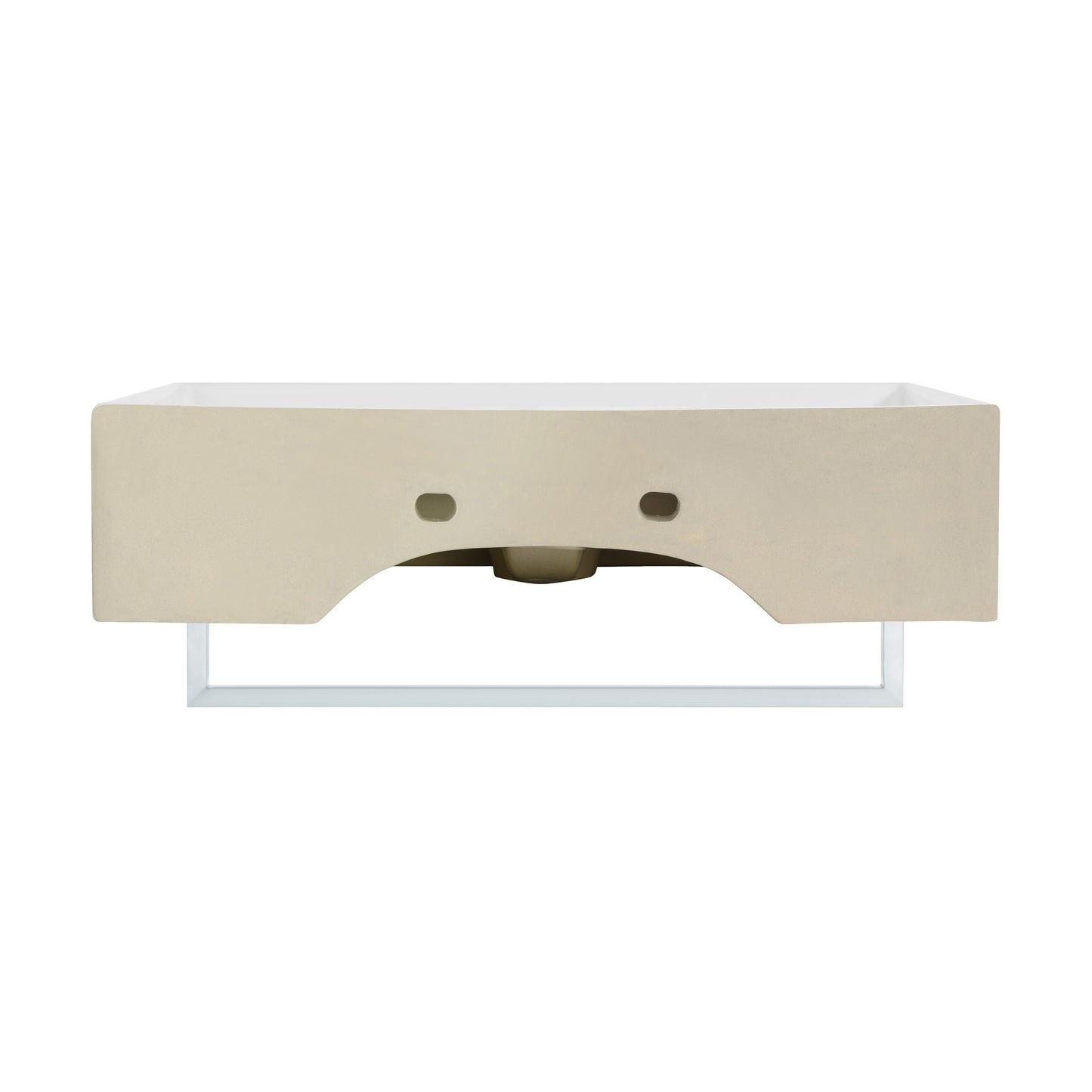 Swiss Madison, Claire 22" Wall-Mount Bathroom Sink with Silver Towel Bar