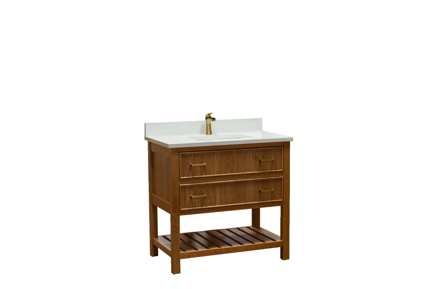 Trusty Wood Studio Bathroom Vanity 36" with Two Drawers