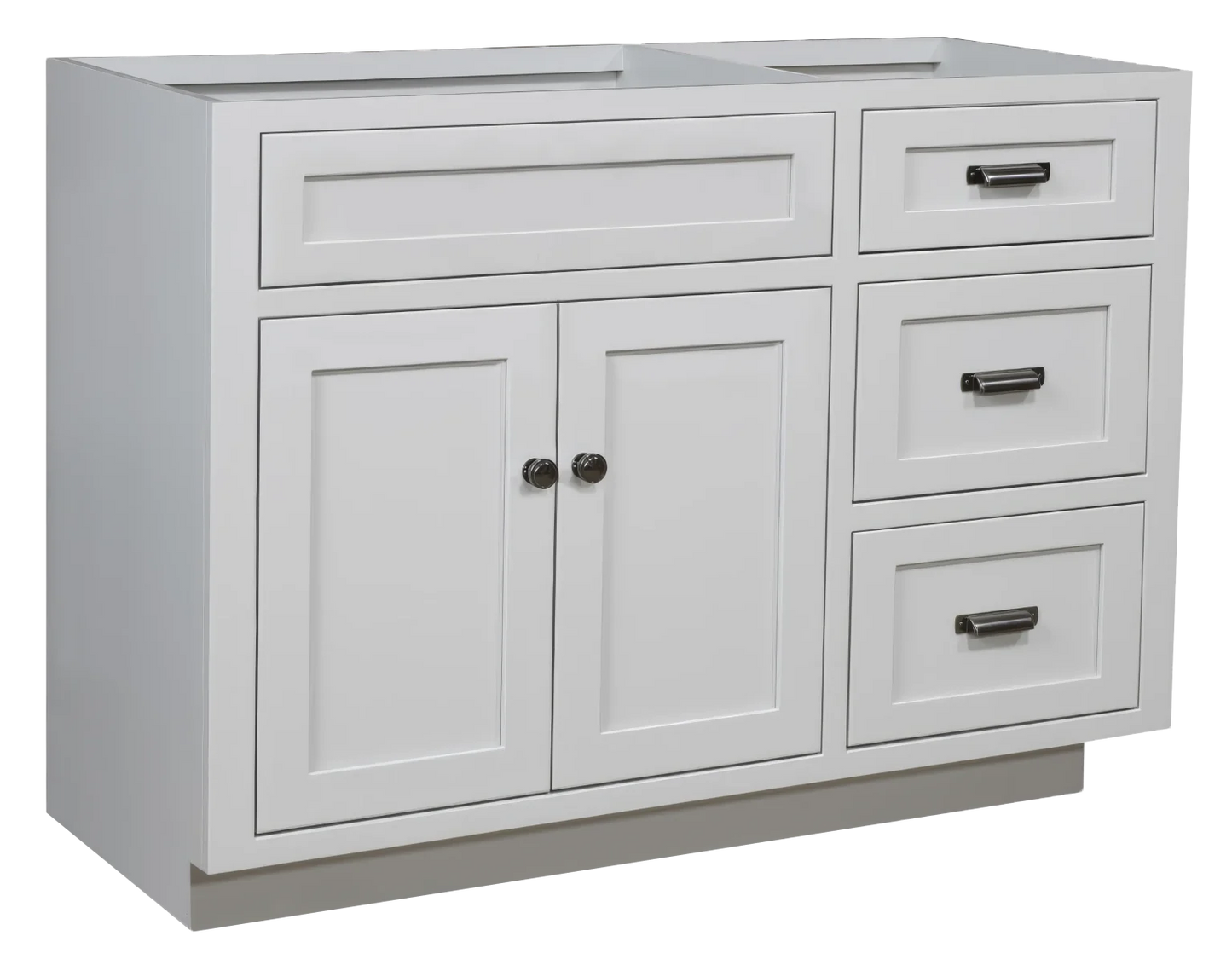 Trusty Wood Designer Series Bathroom Vanity 42" with Two Doors and Three Drawers Left