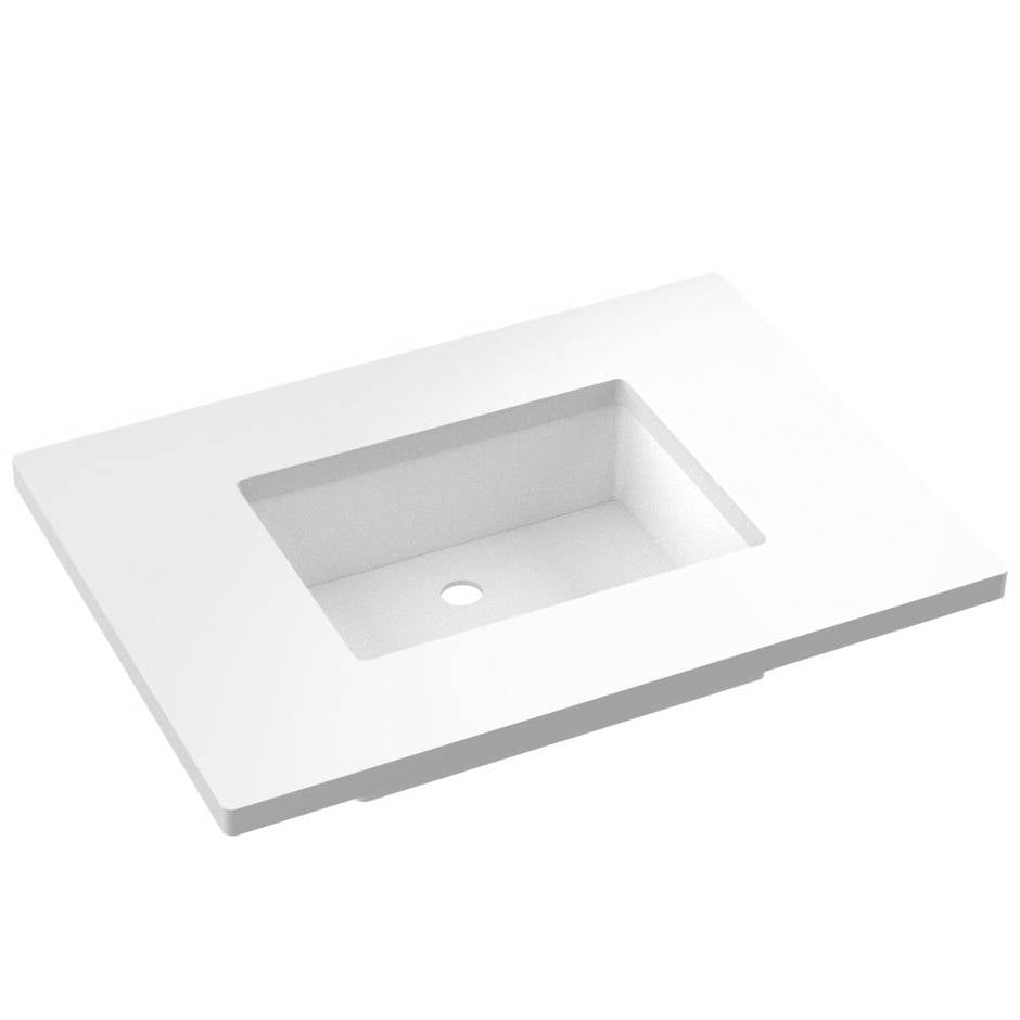 31" Silestone® Quartz Vanity Top Single Rectangle Centered Sink