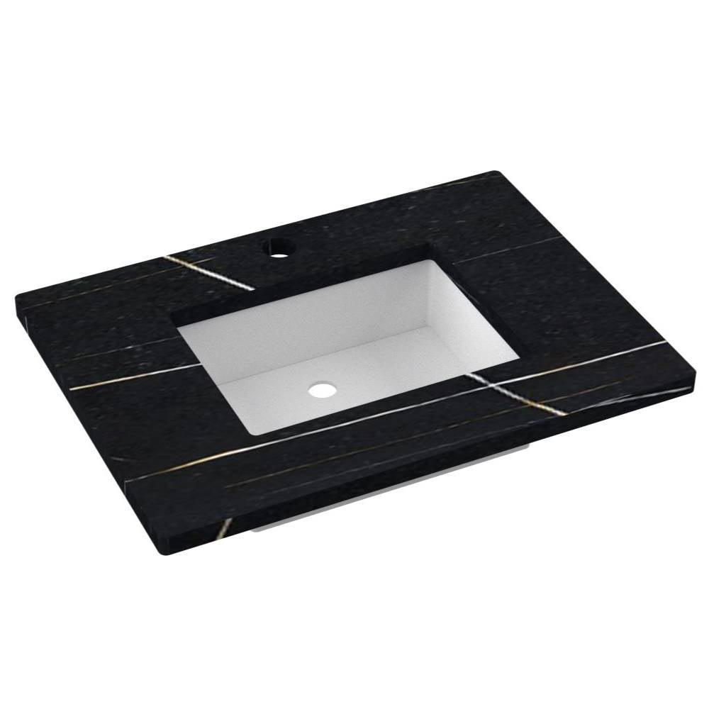 31" Silestone® Quartz Vanity Top Single Rectangle Centered Sink