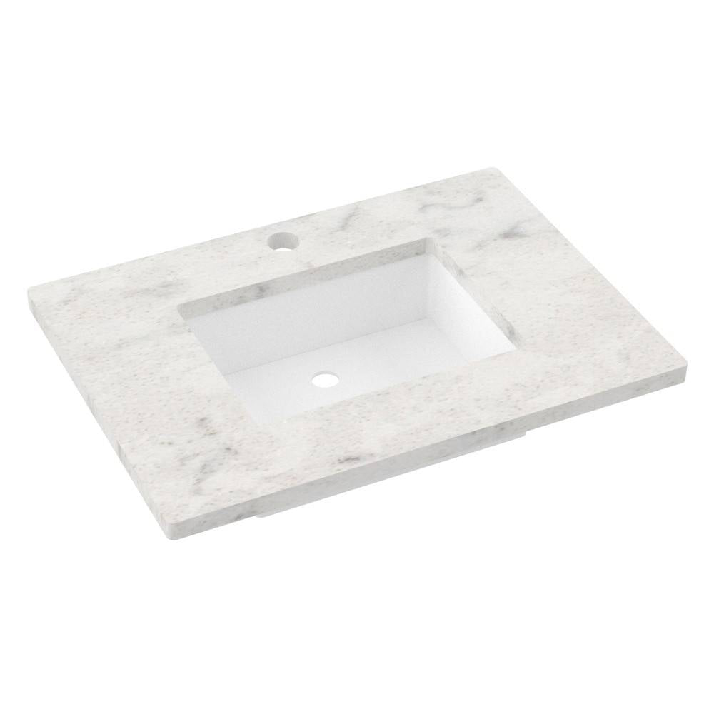31" Silestone® Quartz Vanity Top Single Rectangle Centered Sink