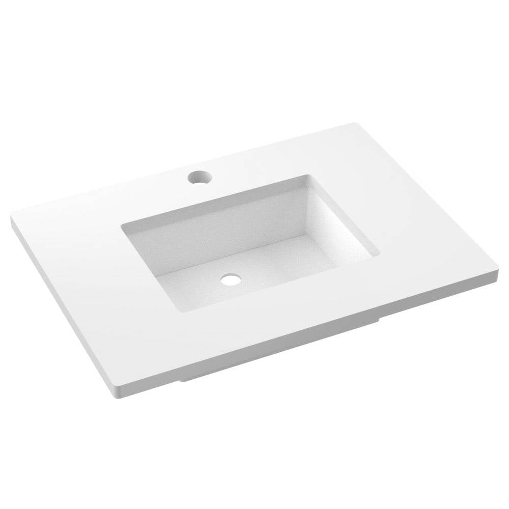 31" Silestone® Quartz Vanity Top Single Rectangle Centered Sink