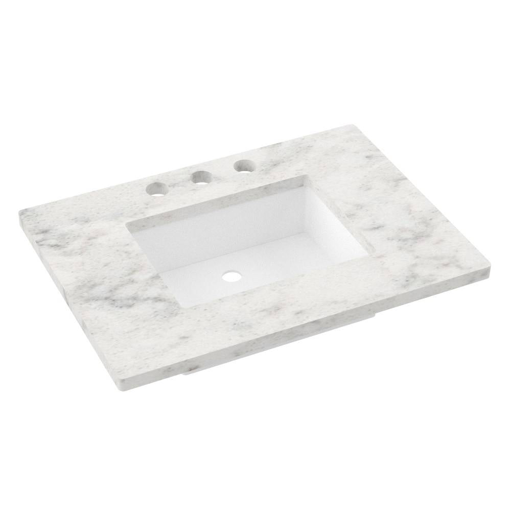 31" Silestone® Quartz Vanity Top Single Rectangle Centered Sink