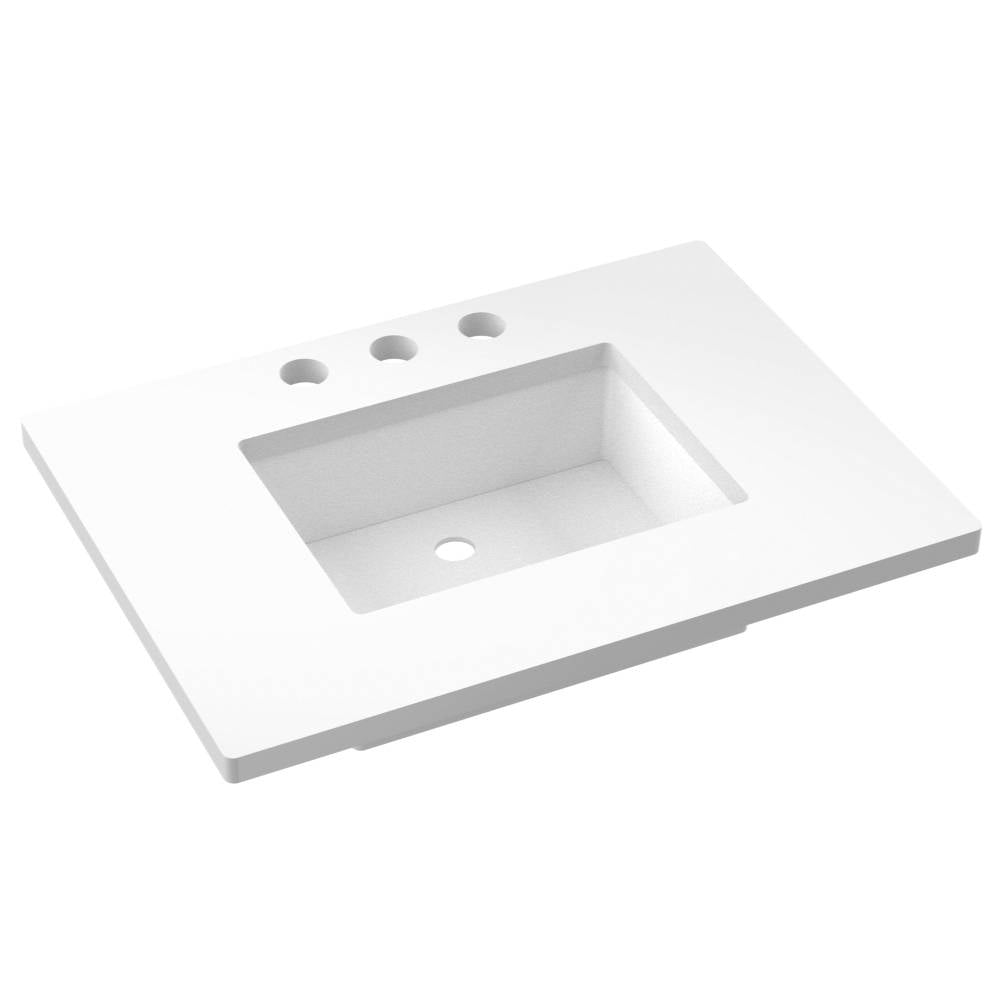 31" Silestone® Quartz Vanity Top Single Rectangle Centered Sink