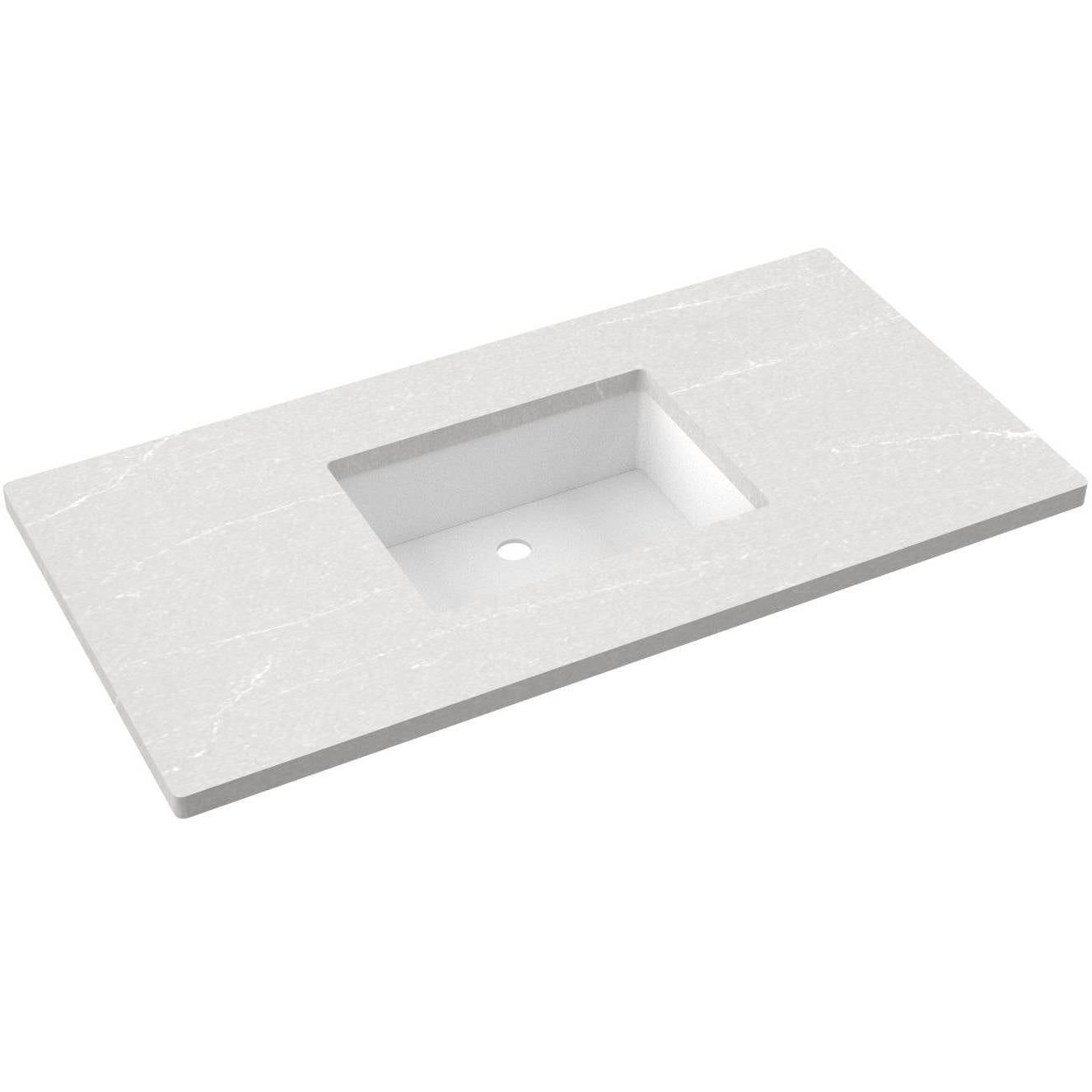 43" Silestone® Quartz Vanity Top Single Rectangle Centered Sink
