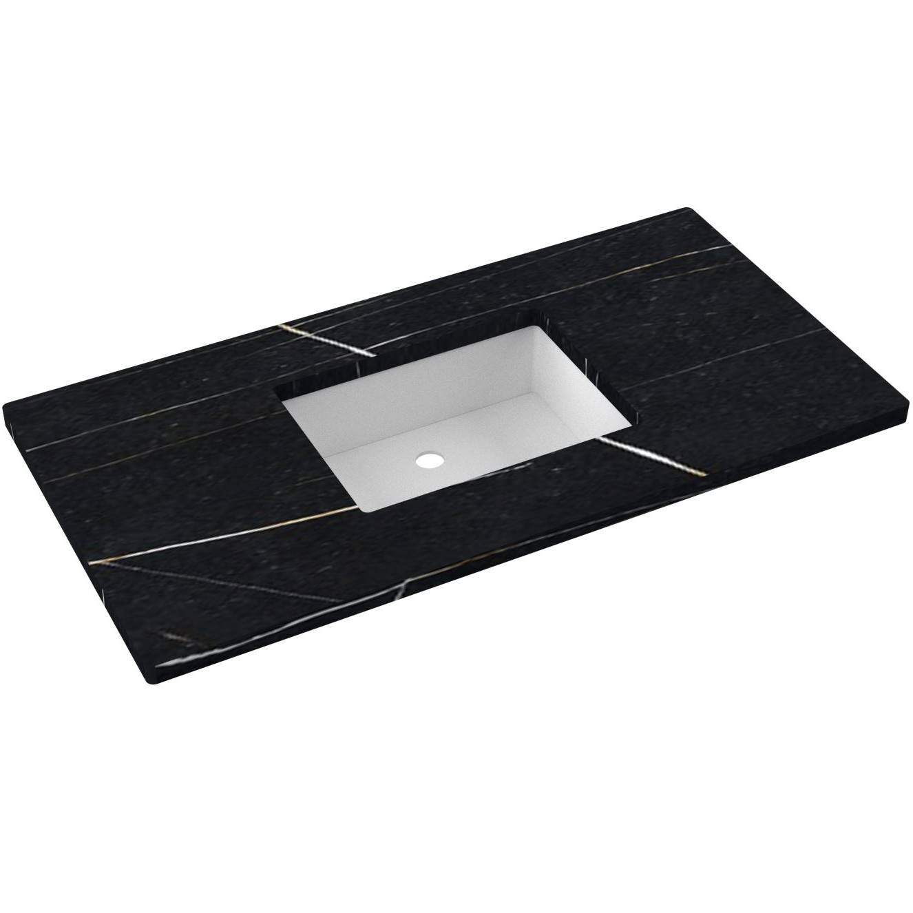 43" Silestone® Quartz Vanity Top Single Rectangle Centered Sink