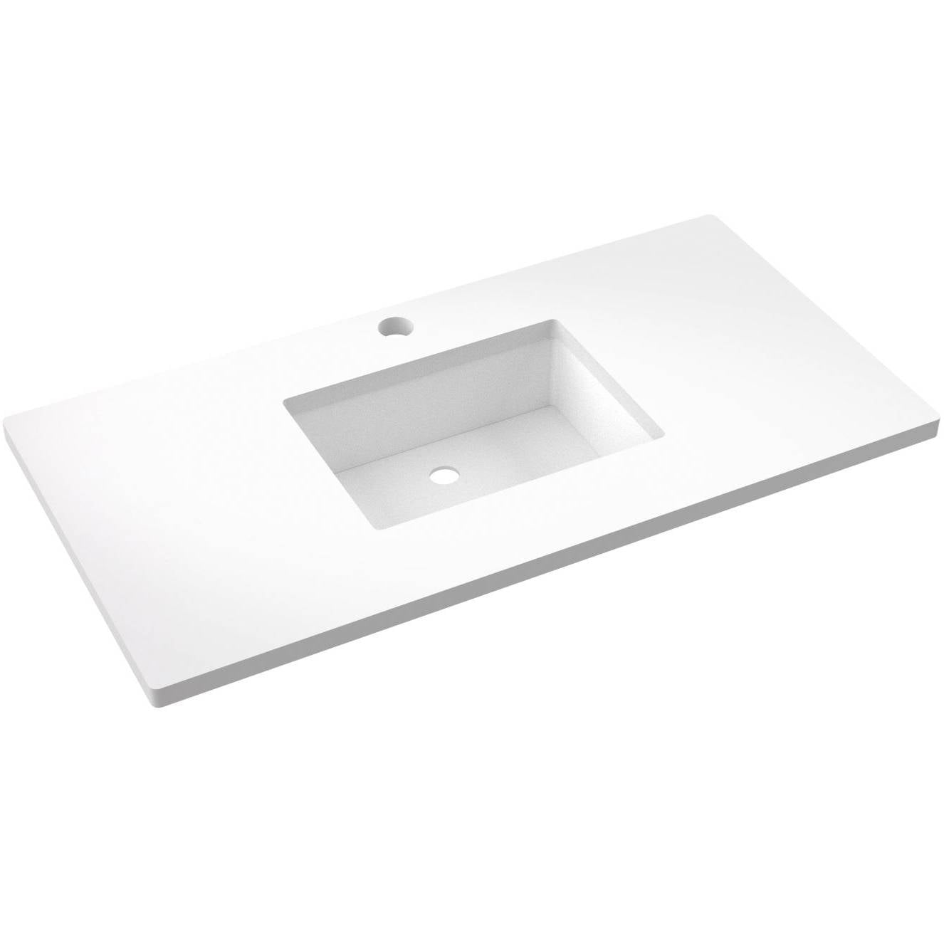 43" Silestone® Quartz Vanity Top Single Rectangle Centered Sink