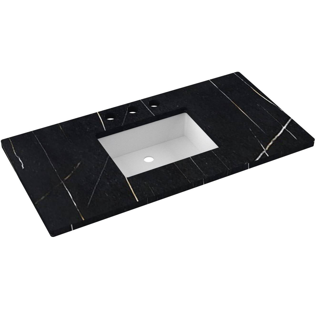 43" Silestone® Quartz Vanity Top Single Rectangle Centered Sink