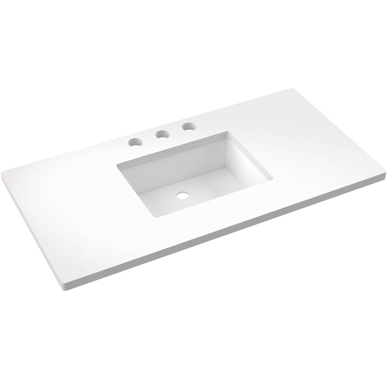 43" Silestone® Quartz Vanity Top Single Rectangle Centered Sink