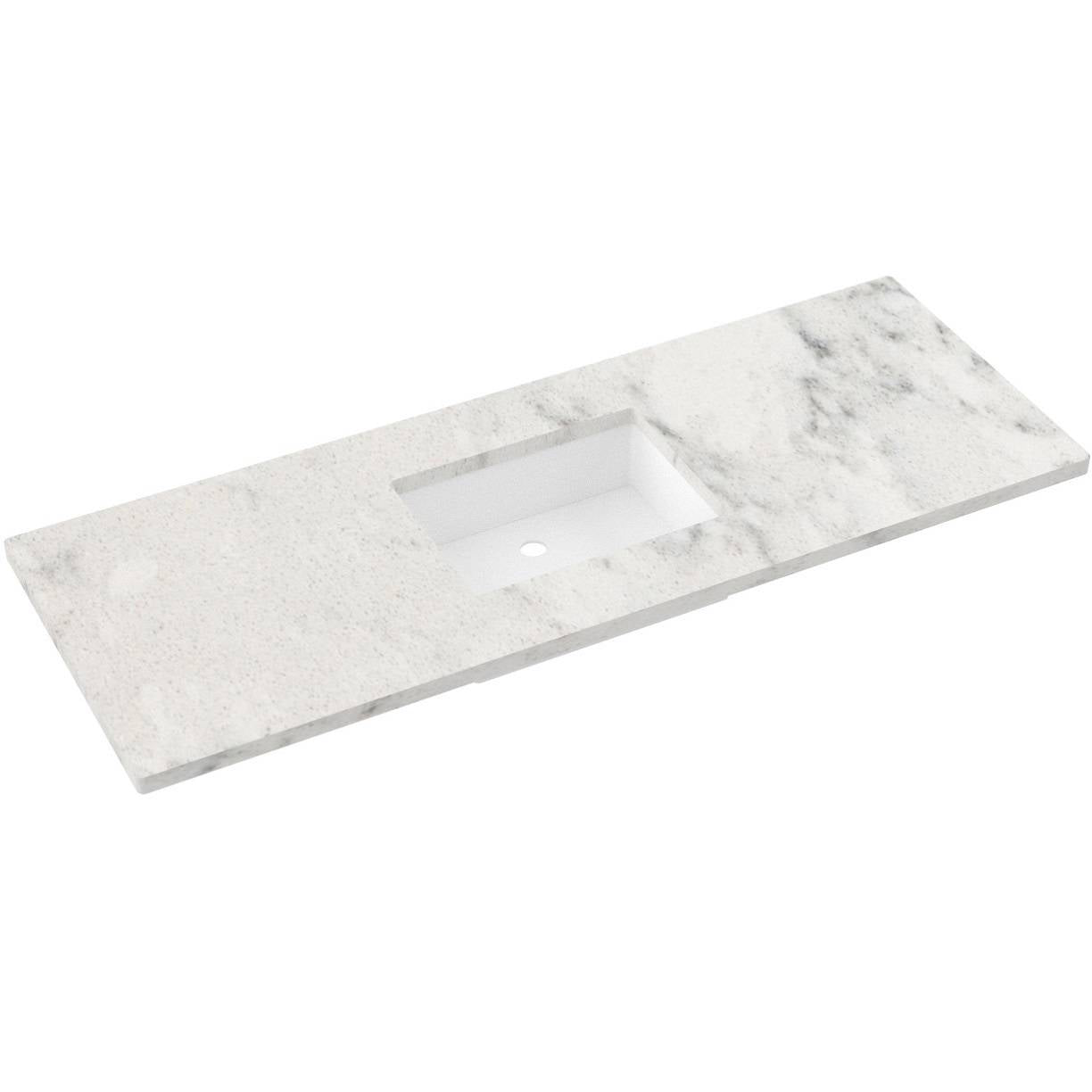 61" Silestone® Quartz Vanity Top Single Rectangle Centered Sink