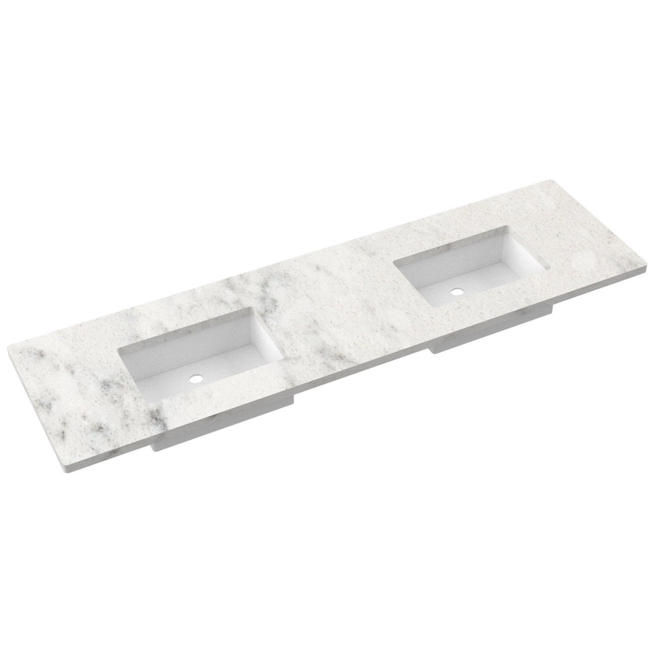 79" Silestone® Quartz Vanity Top Double Rectangle Centered Sink