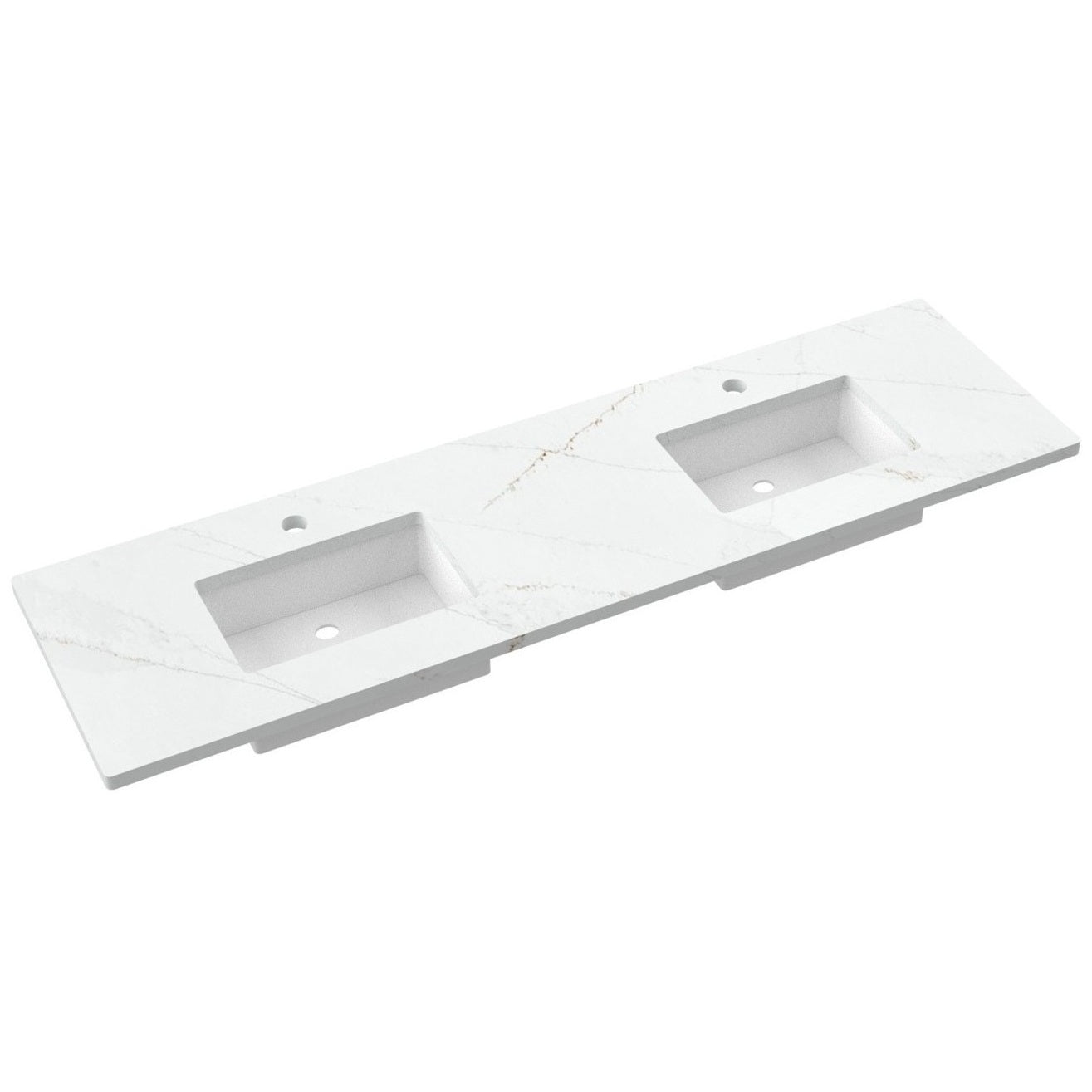 79" Silestone® Quartz Vanity Top Double Rectangle Centered Sink