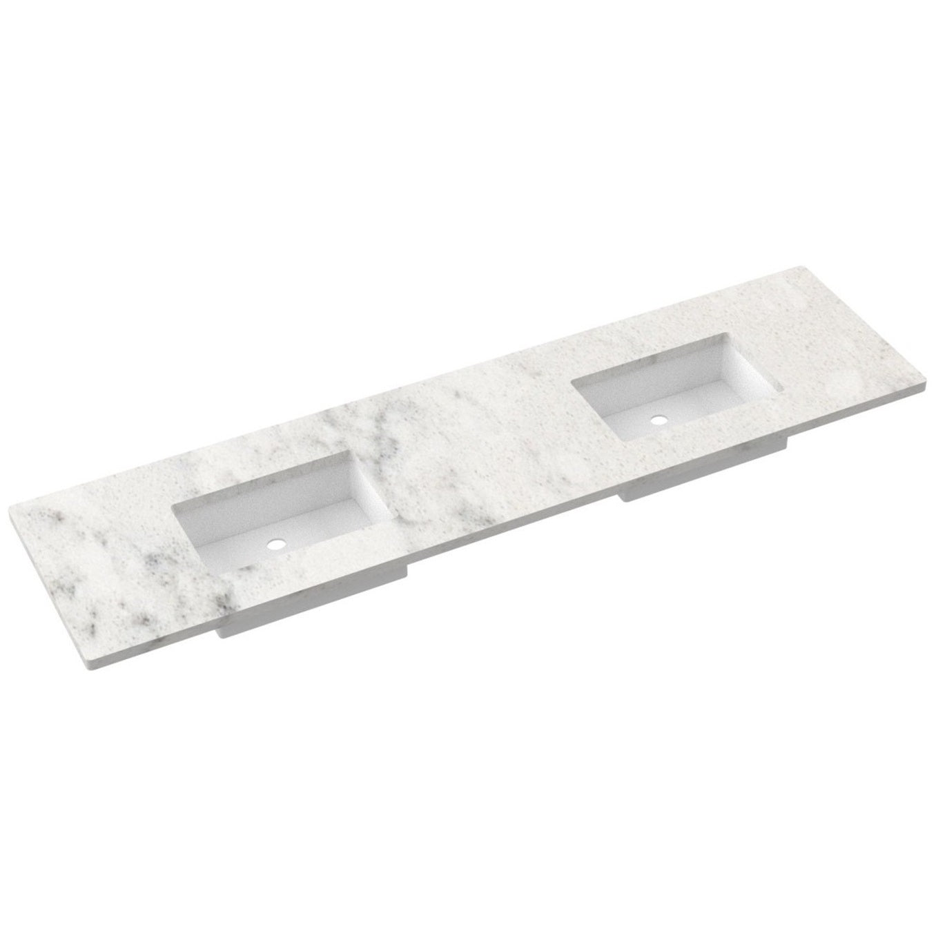 85" Silestone® Quartz Vanity Top Double Rectangle Centered Sink