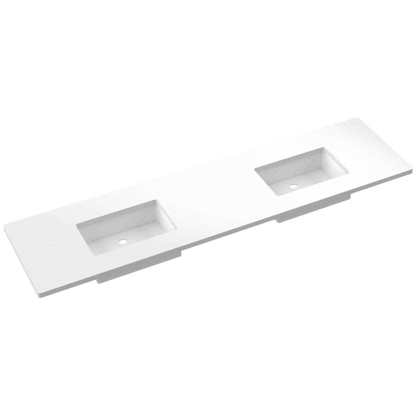 85" Silestone® Quartz Vanity Top Double Rectangle Centered Sink